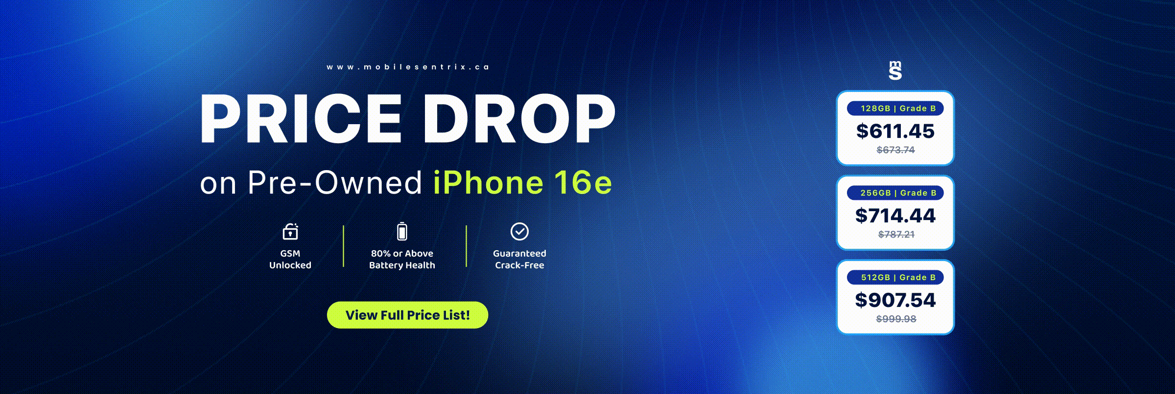 CP-390 | Pre-Owned iPhone 16e Price Drop - 07/30