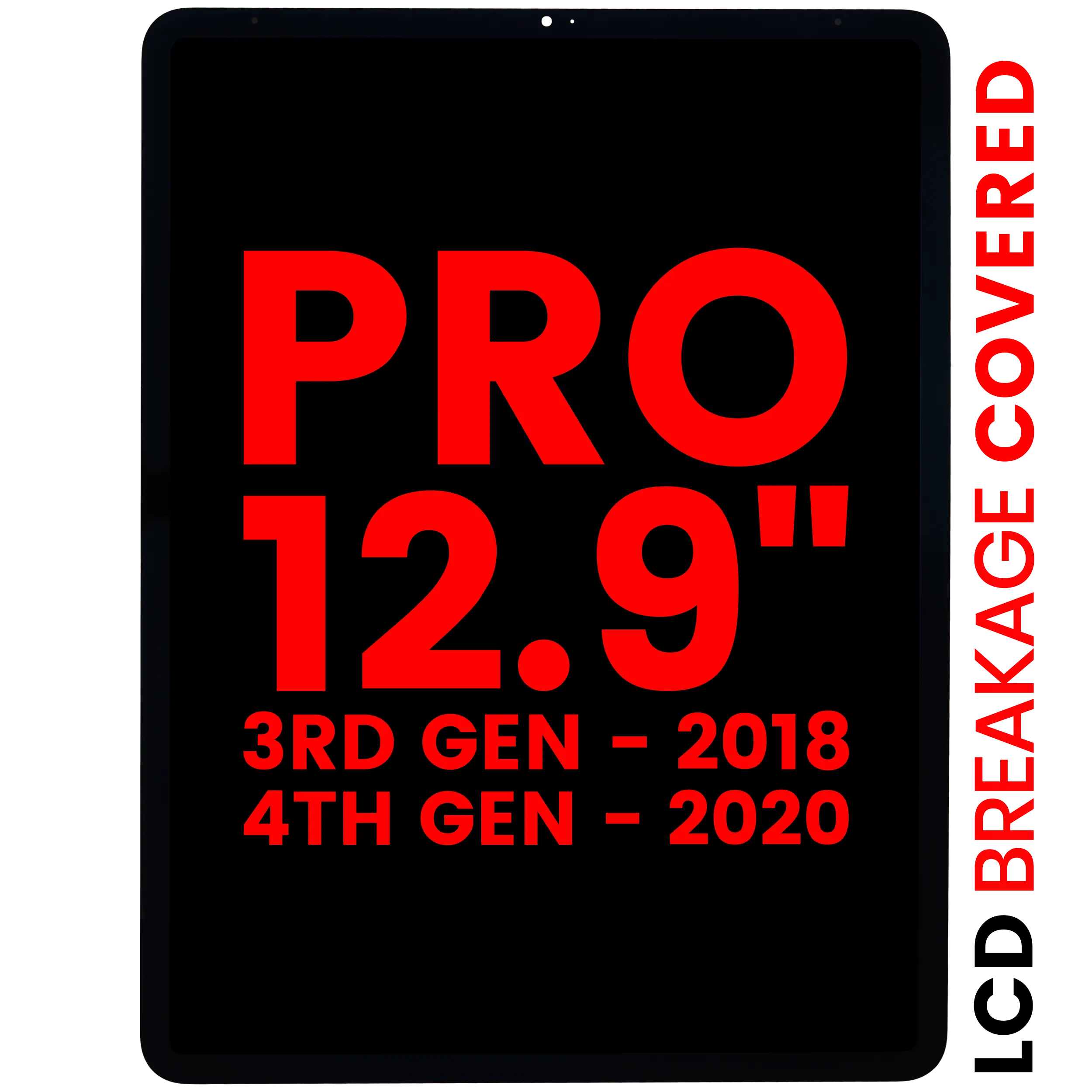 LCD Assembly With Digitizer For iPad Pro 12.9" 3rd Gen (2018) / iPad 12.9" 4th Gen (2020) (Aftermarket Pro: XO7) (All Colors)