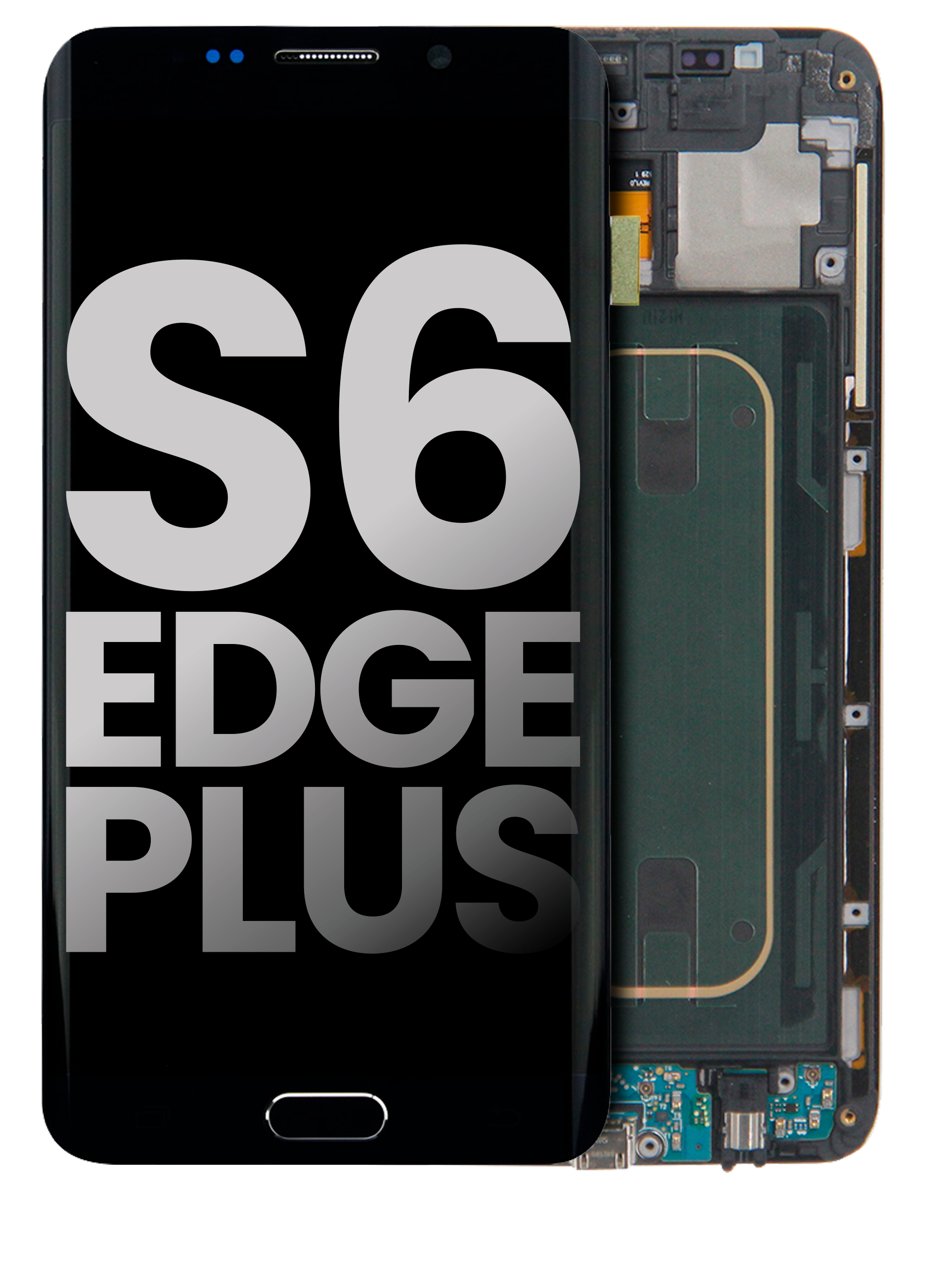 OLED Assembly With Frame For Samsung Galaxy S6 Edge Plus (Used OEM Pull: Grade B/C) (Black)