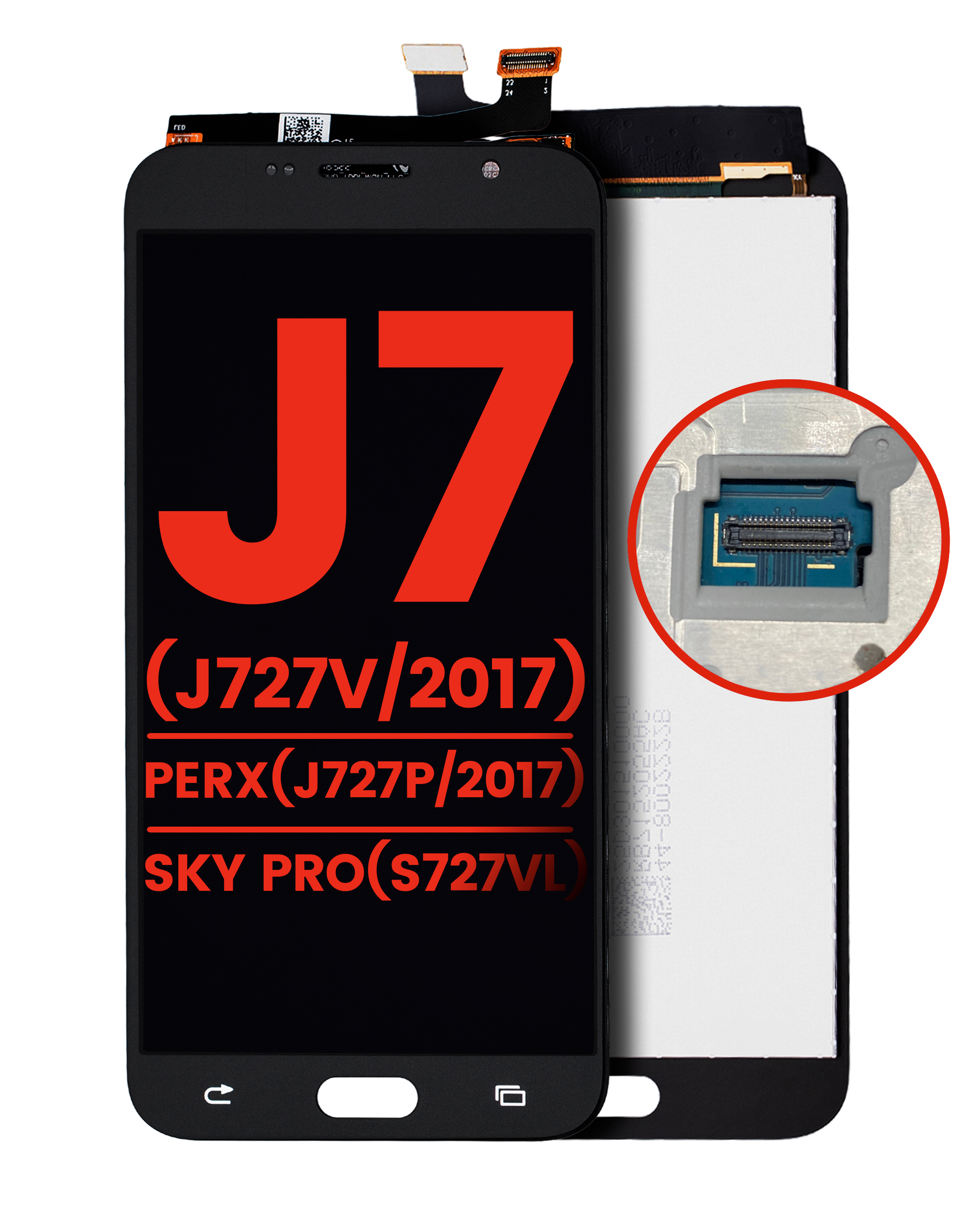 LCD Assembly Without Frame Only For Samsung Galaxy J7 Perx (J727P / 2017) / J7 (J727V / 2017) / Sky Pro (S727VL) (Aftermarket Plus) (Black)