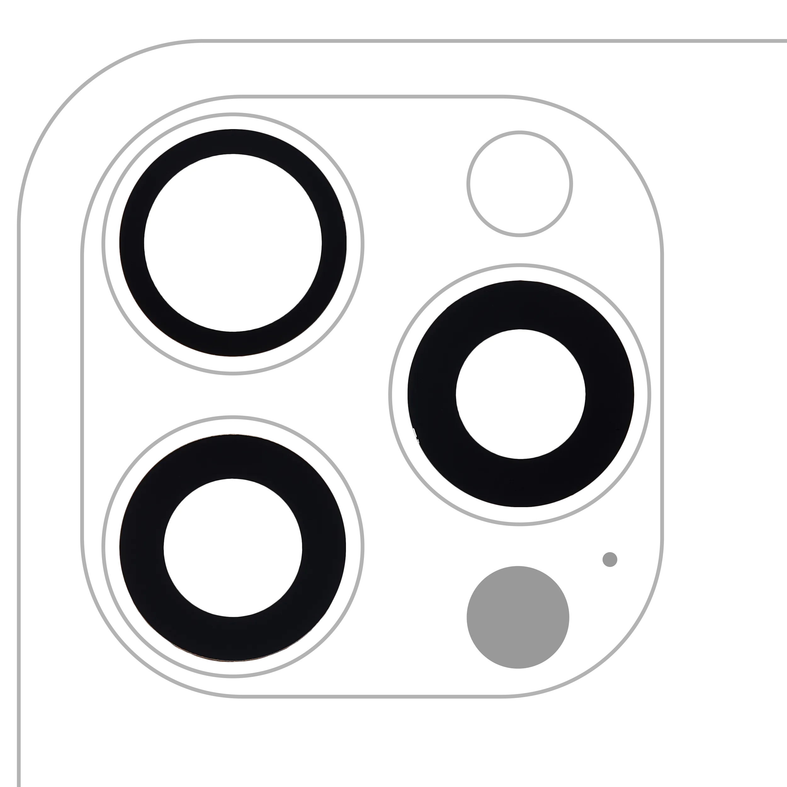 Back Camera Lens (Glass Only) With Adhesive For iPhone 15 Pro Max (3 Piece Set) (Real Sapphire) (Premium) (10 Pack)