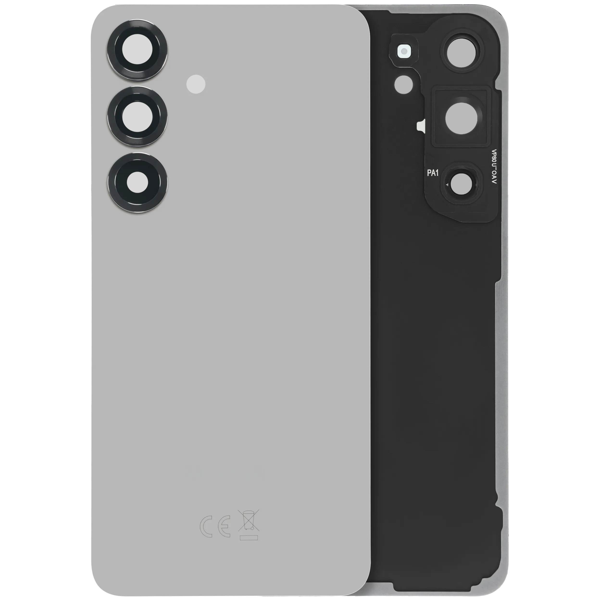 Back Cover Glass With Camera Lens For Samsung Galaxy S25 5G (Service Pack) (Silver Shadow)