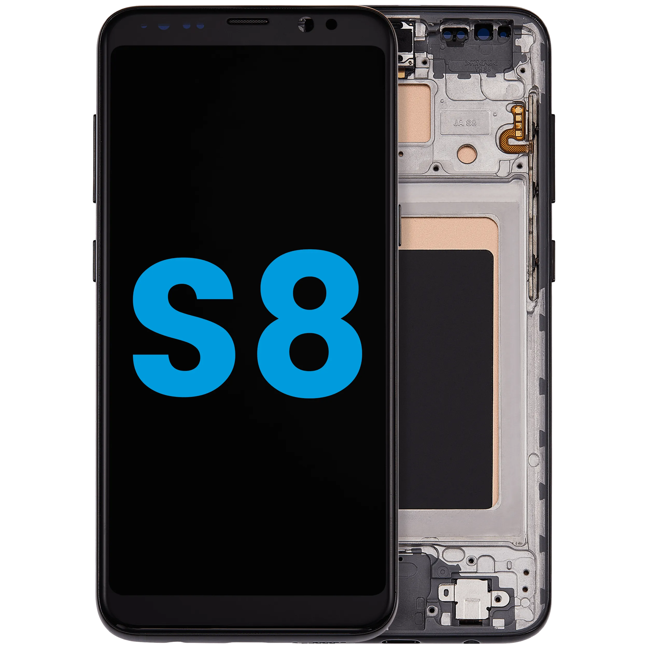 LCD Assembly With Frame (Without FingerPrint Sensor) For Samsung Galaxy S8 (US & International)(Aftermarket: Incell)(Midnight Black)