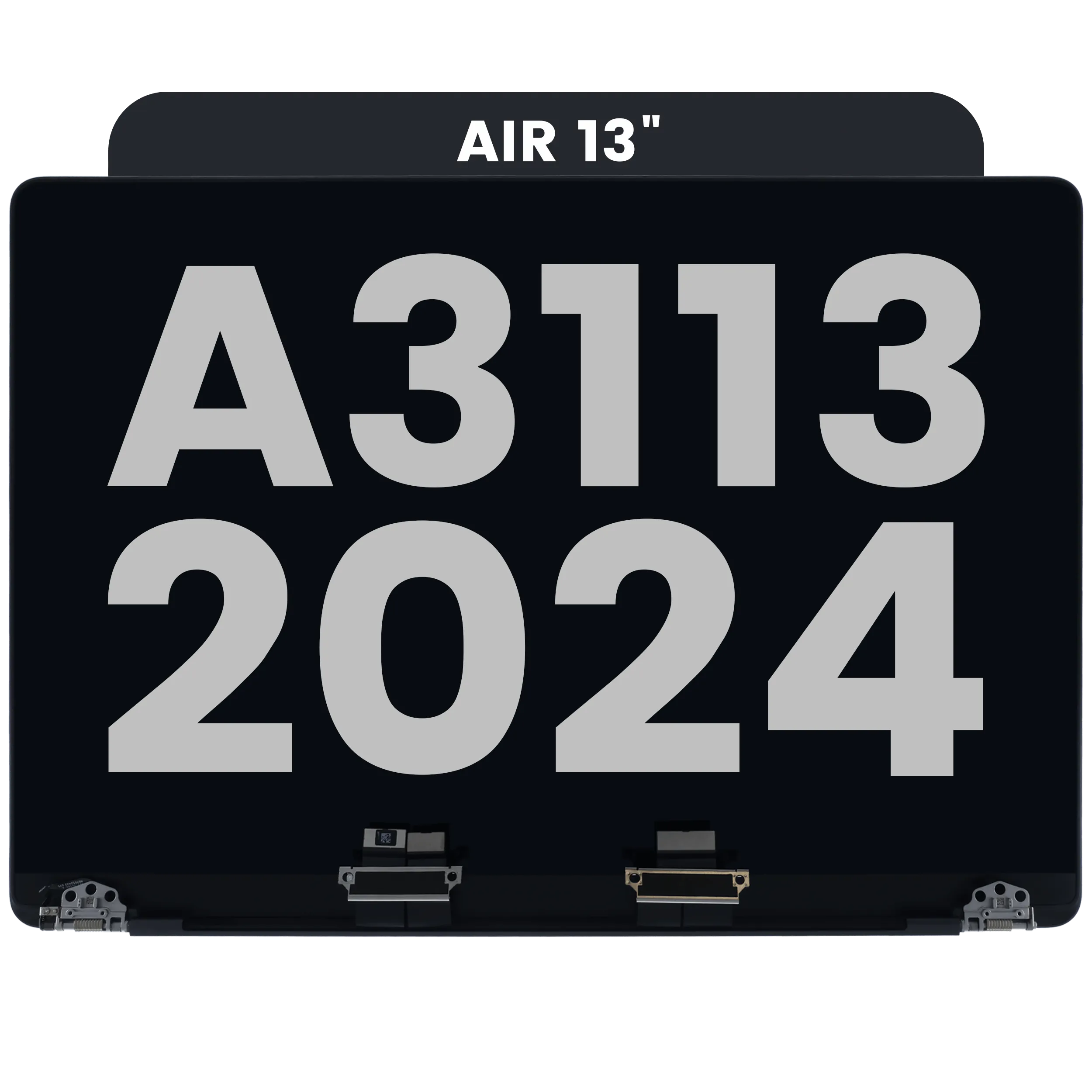 Complete LCD Display Assembly For MacBook Air 13" (A3113 / 2024) (Used OEM Pull: Grade B) (Space Black)