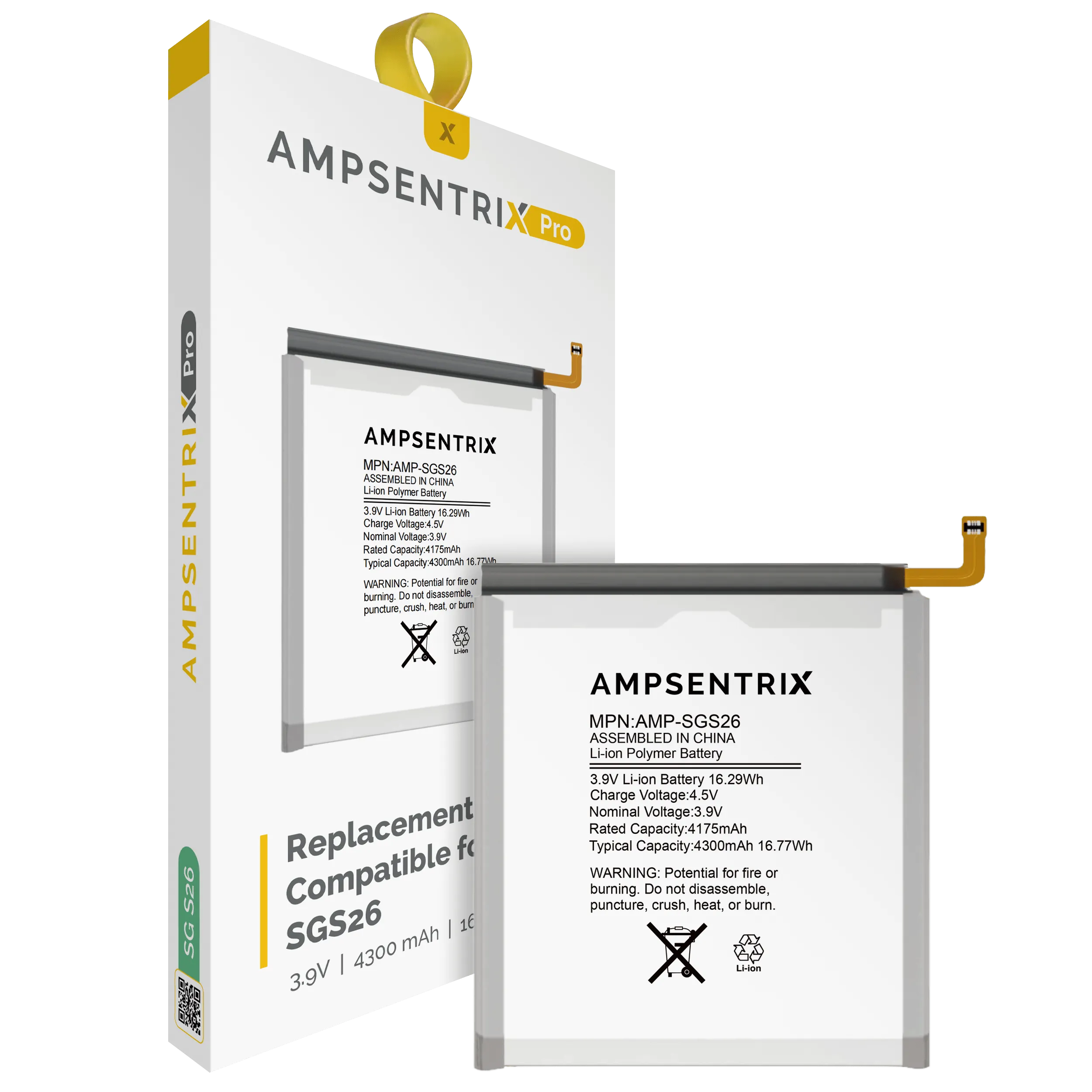 Replacement Battery For Samsung Galaxy S26 (AmpSentrix Pro)