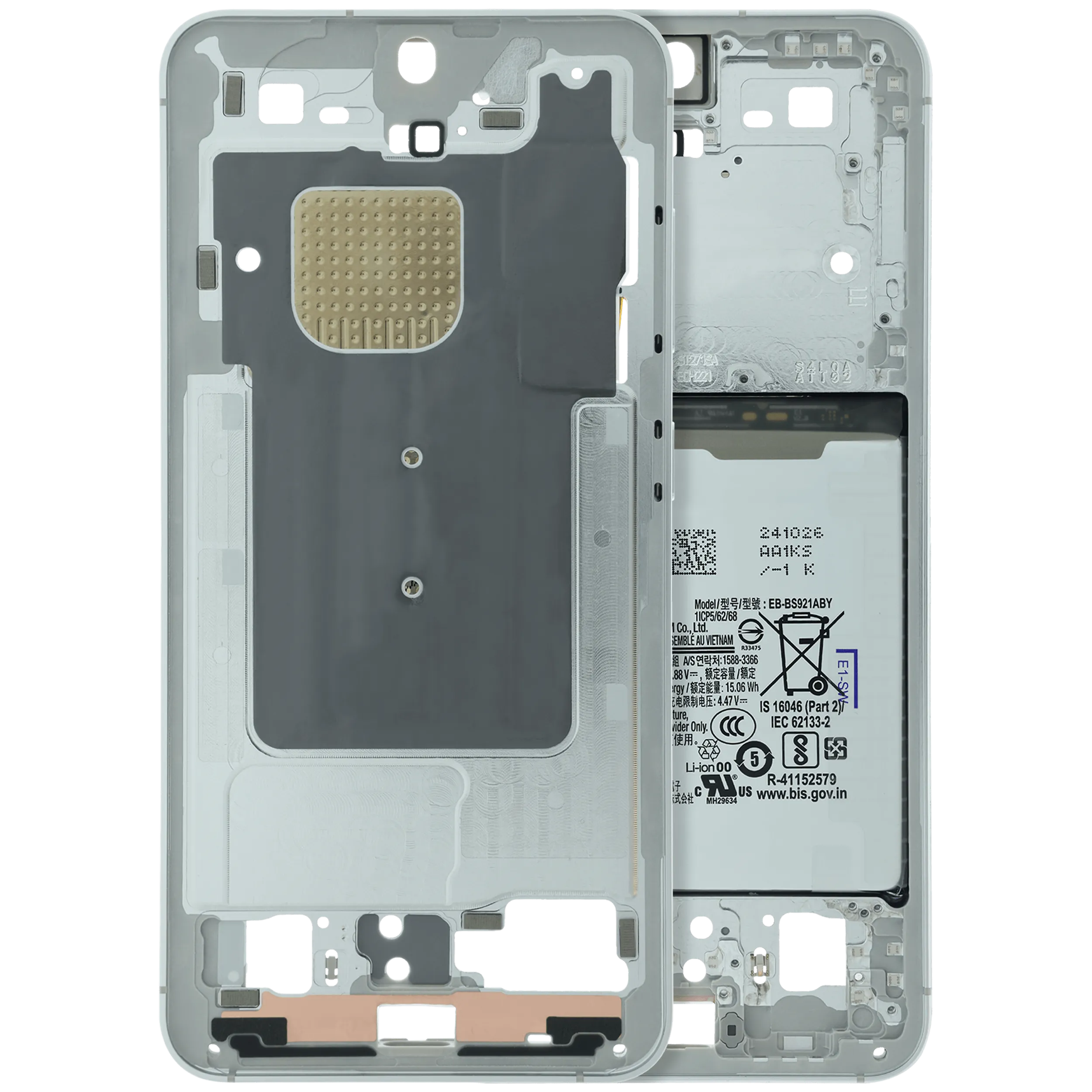 Mid-Frame Housing For Samsung Galaxy S24 5G (US version) (Service Pack) (Marble Grey)