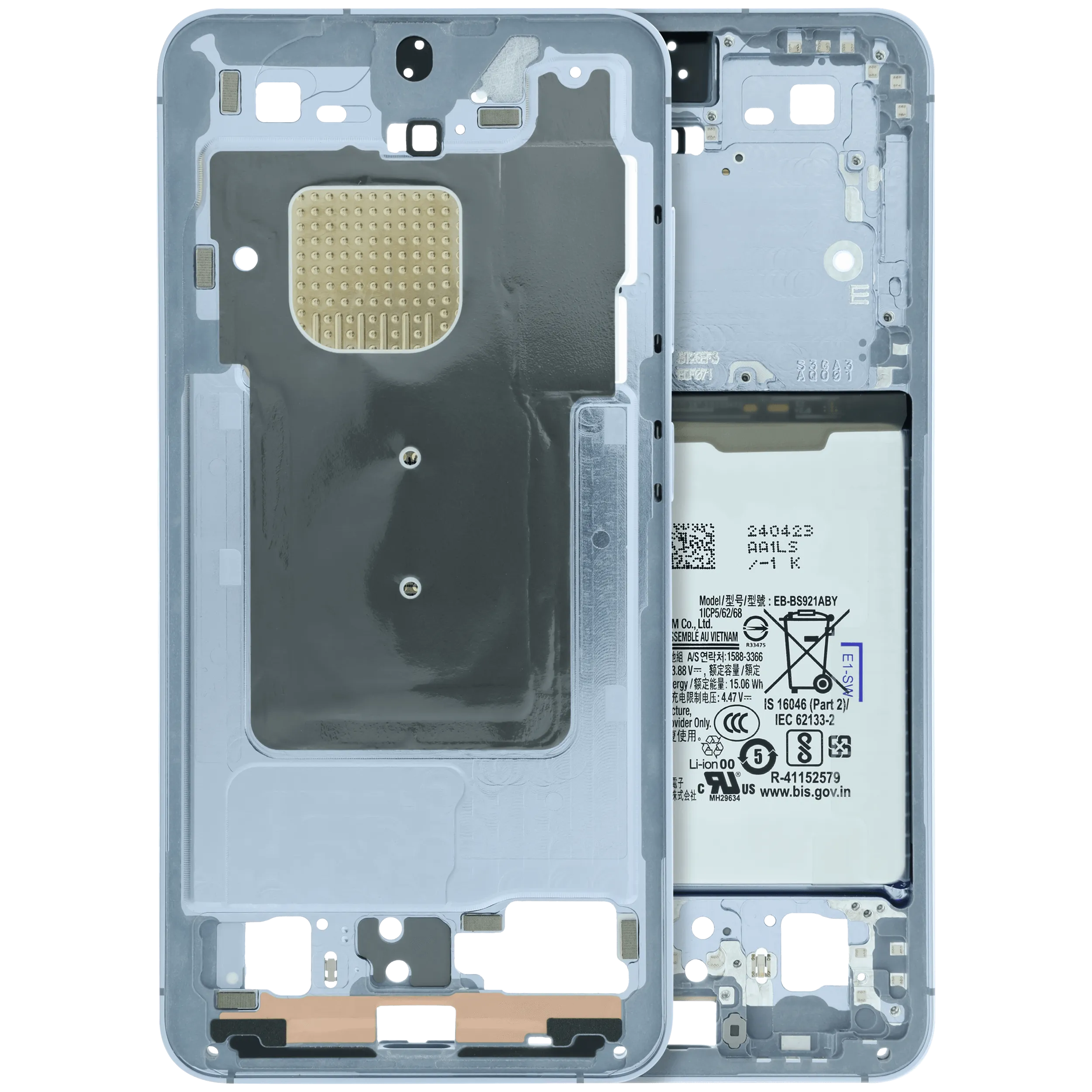Mid-Frame Housing For Samsung Galaxy S24 5G (US version) (Service Pack) (Sapphire Blue)