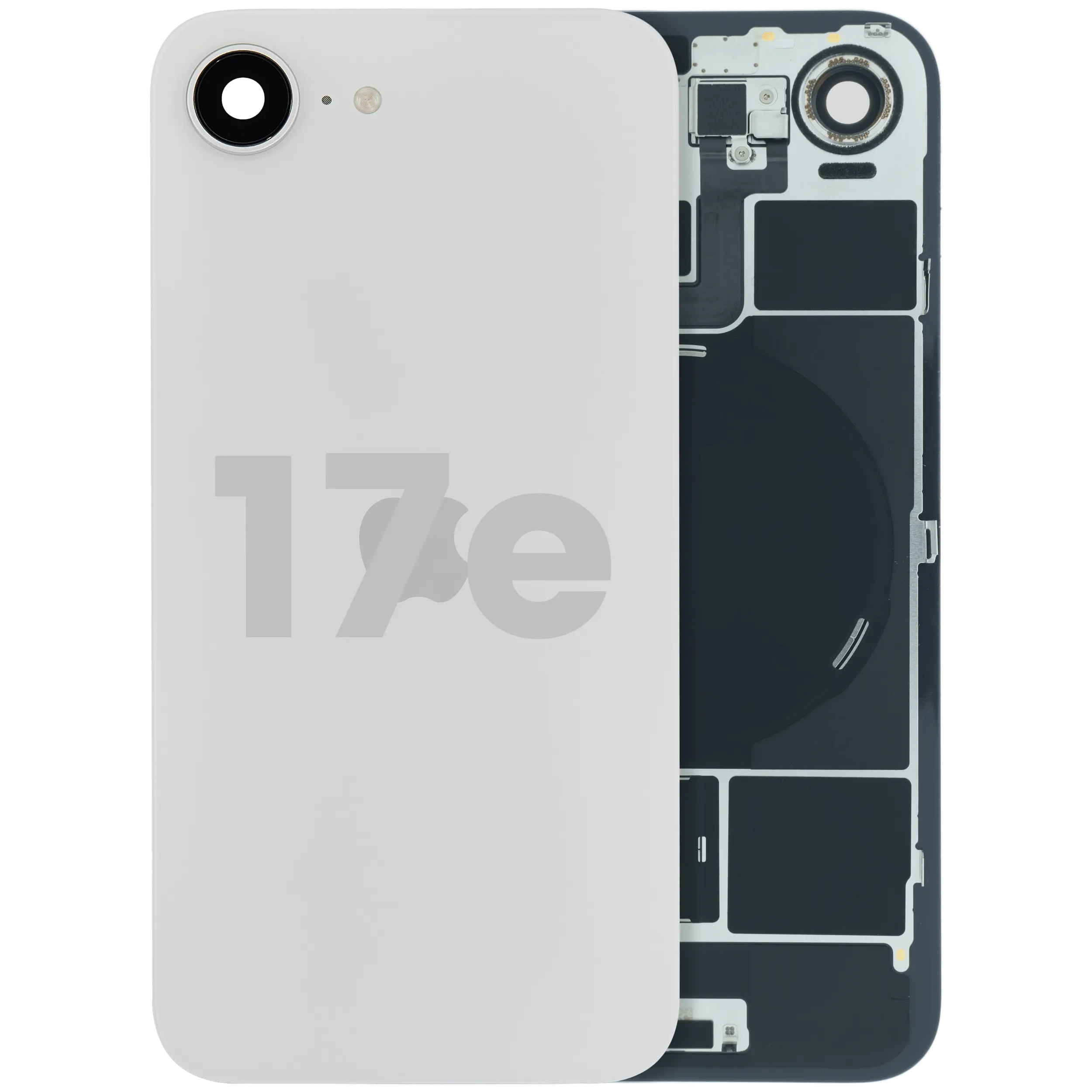Back Glass With MagSafe Magnet & NFC For iPhone 17e (Used OEM Pull: Grade A) (White)