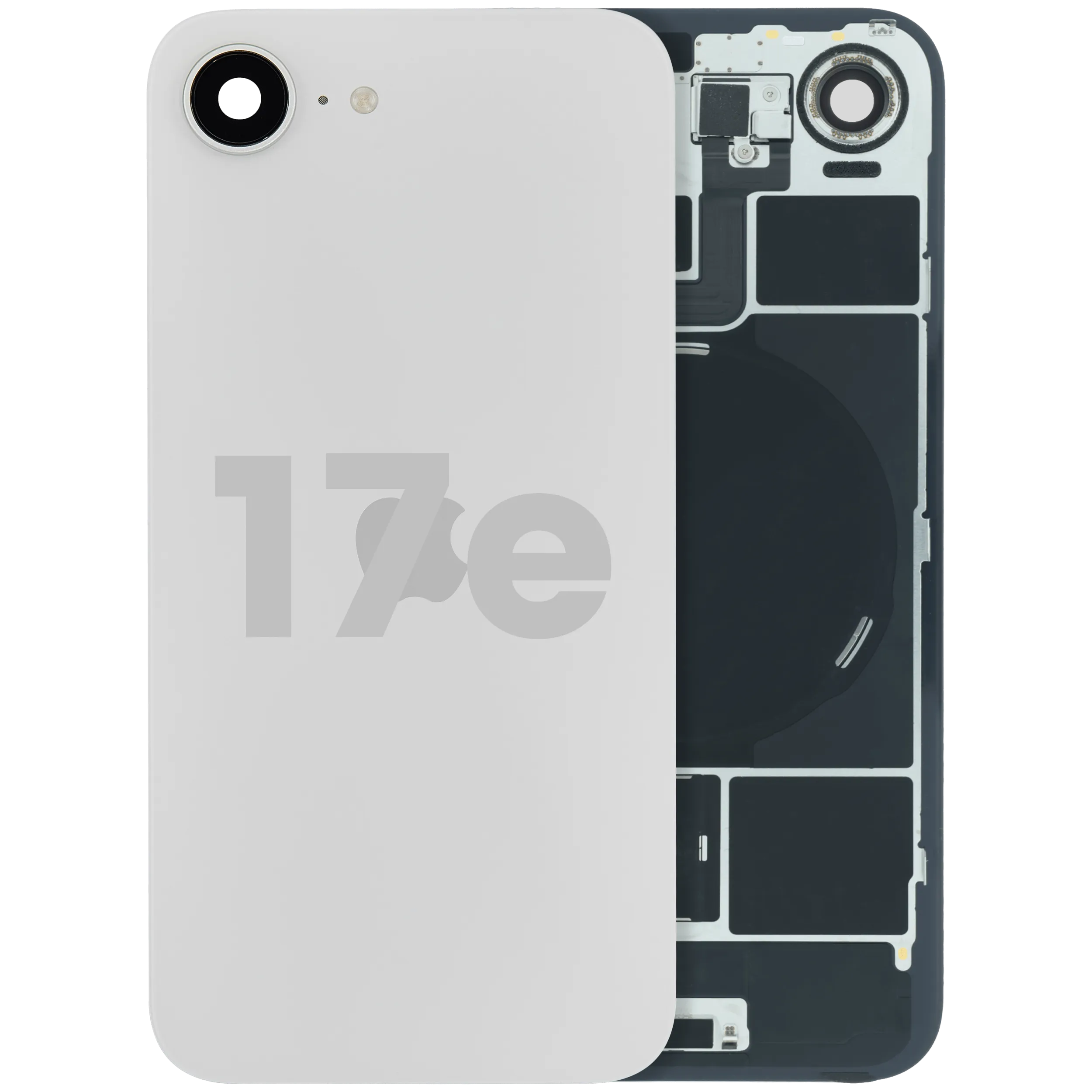 Back Glass With MagSafe Magnet & NFC For iPhone 17e (Used OEM Pull: Grade B) (White)