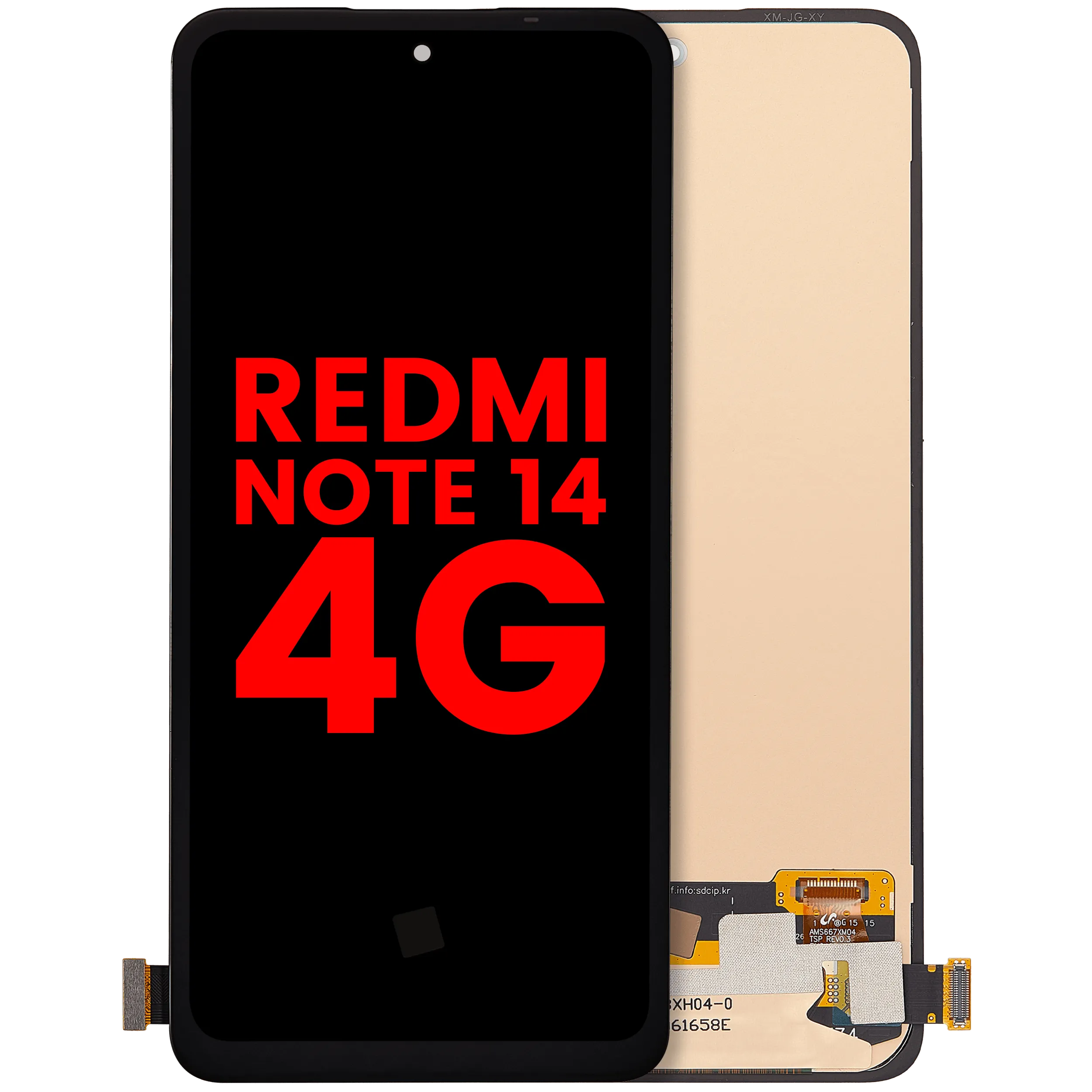 OLED Assembly Without Frame For Xiaomi Redmi Note 14 4G (EU Version) (Aftermarket Plus) (All Colors)