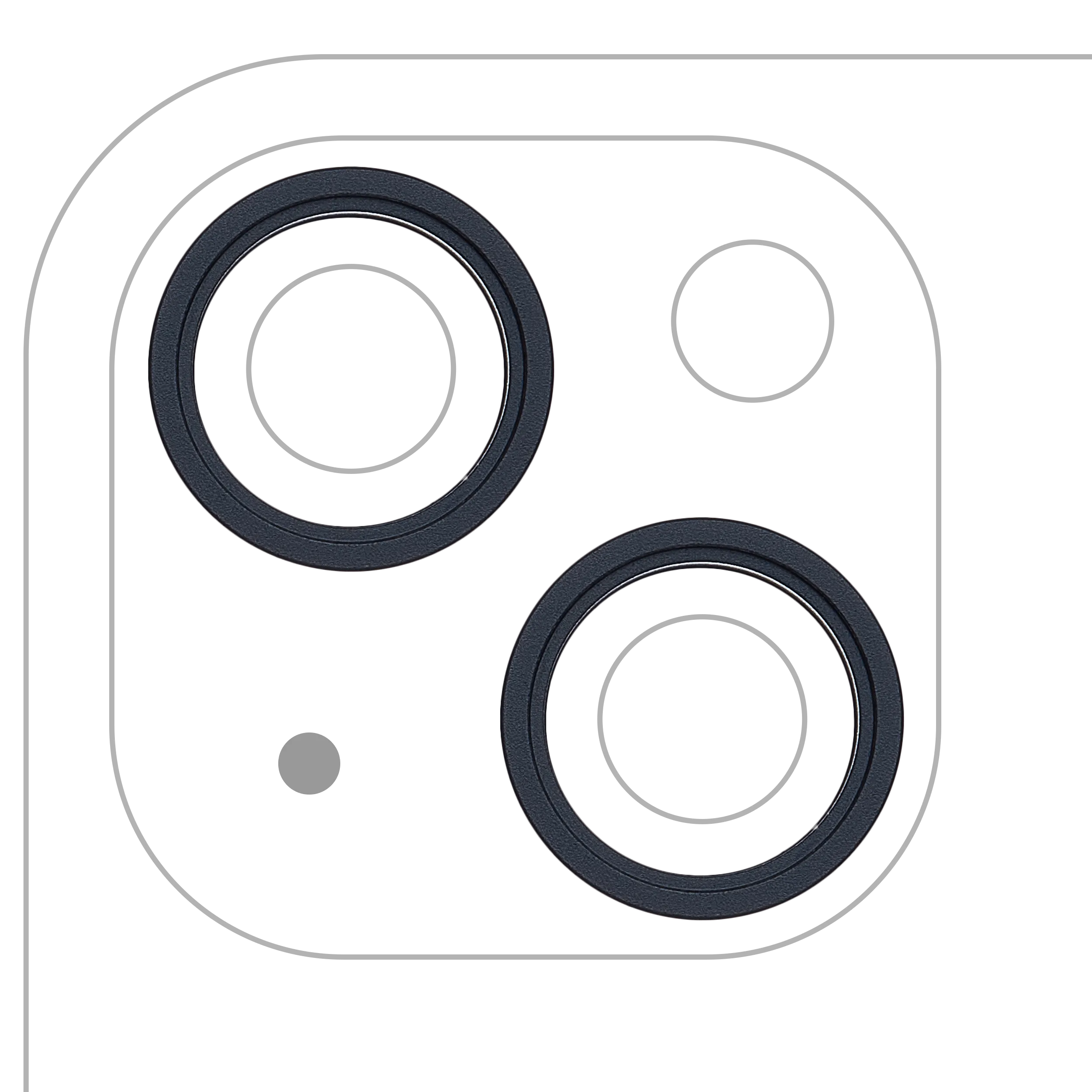 Back Camera Bezel Ring Only For iPhone 13 / 13 Mini (2 Piece Set) (Midnight) (10 Pack)
