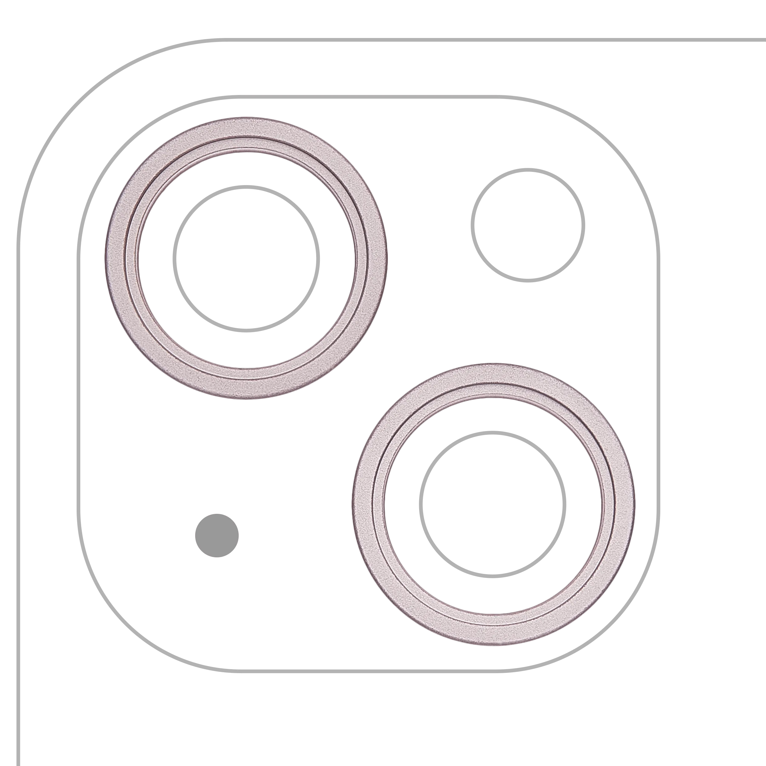Back Camera Bezel Ring Only For iPhone 13 / 13 Mini (2 Piece Set) (Pink) (10 Pack)
