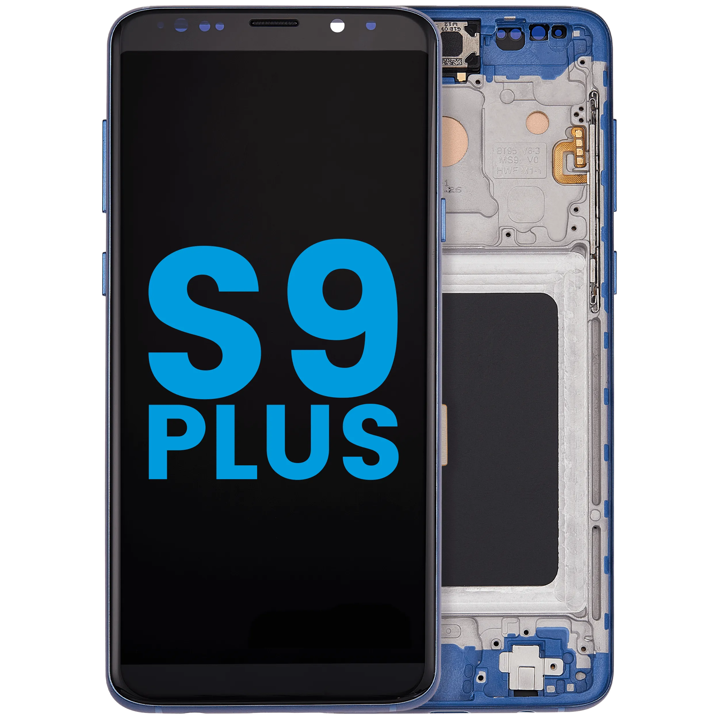 LCD Assembly With Frame (Without FingerPrint Sensor) For Samsung Galaxy S9 Plus (Aftermarket: Incell) (Coral Blue)
