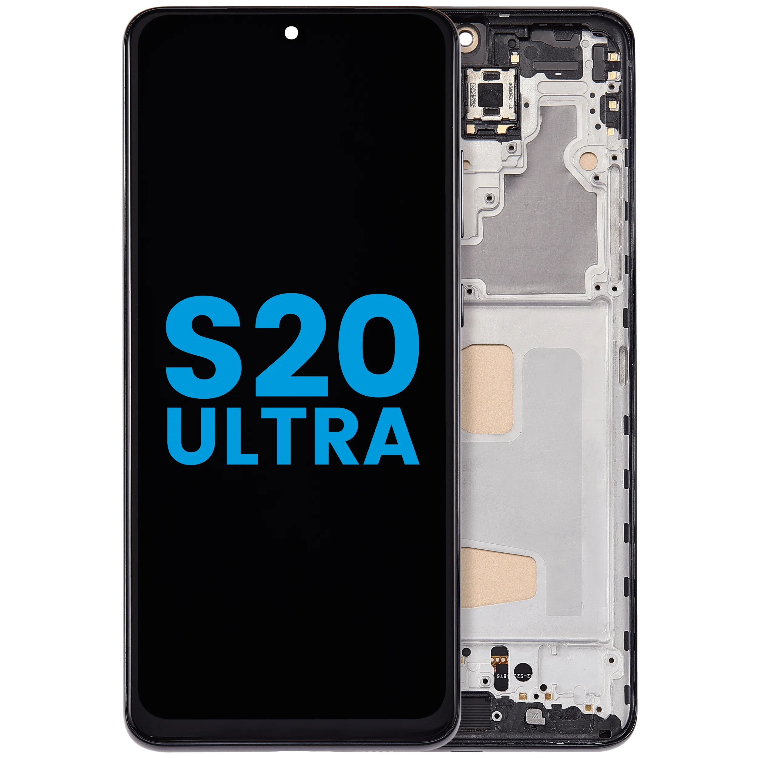 LCD Assembly With Frame (Without FingerPrint Sensor) For Samsung Galaxy S20 Ultra 5G (Aftermarket: Incell) (Cosmic Black)
