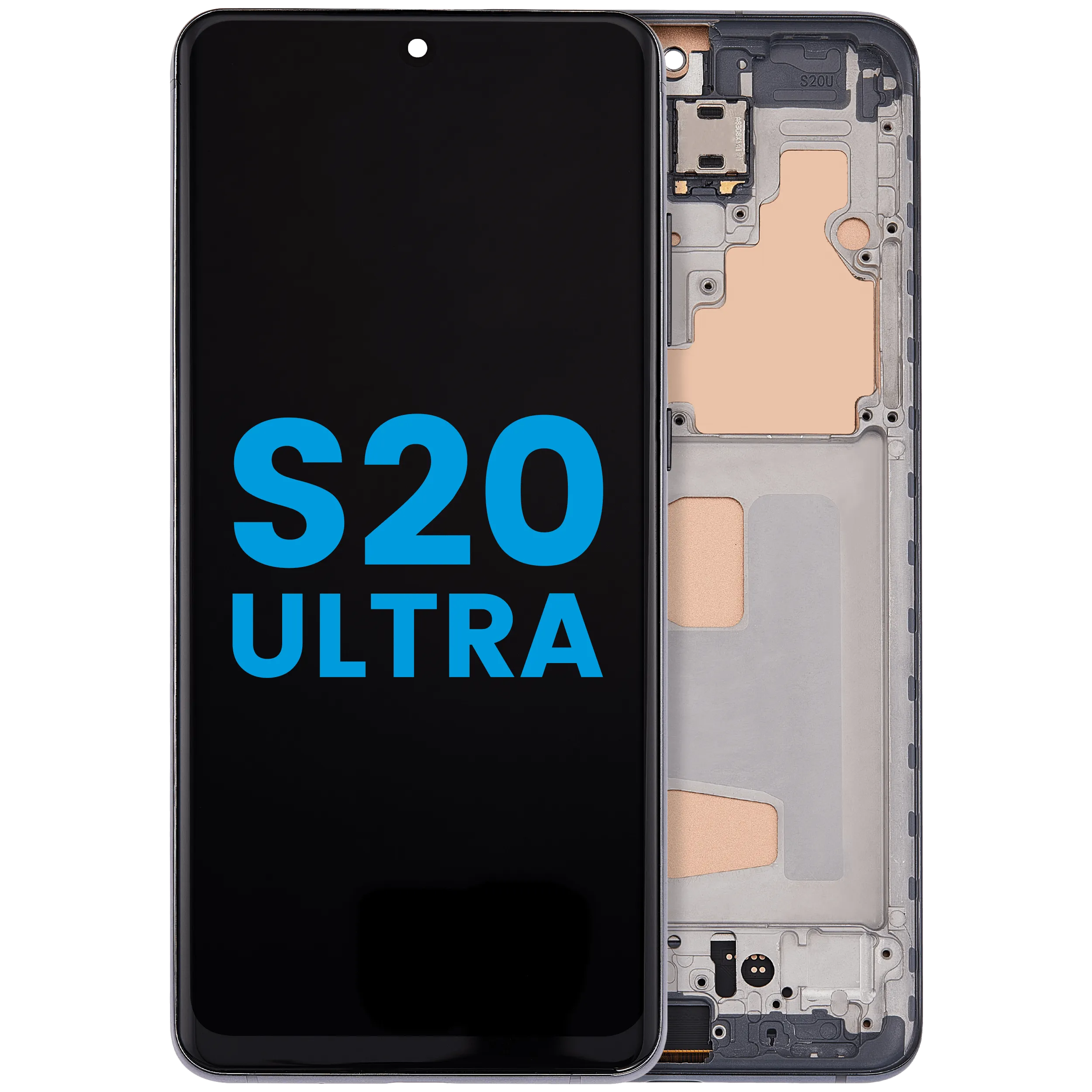 LCD Assembly With Frame (Without FingerPrint Sensor) For Samsung Galaxy S20 Ultra 5G (Aftermarket: Incell) (Cosmic Gray)