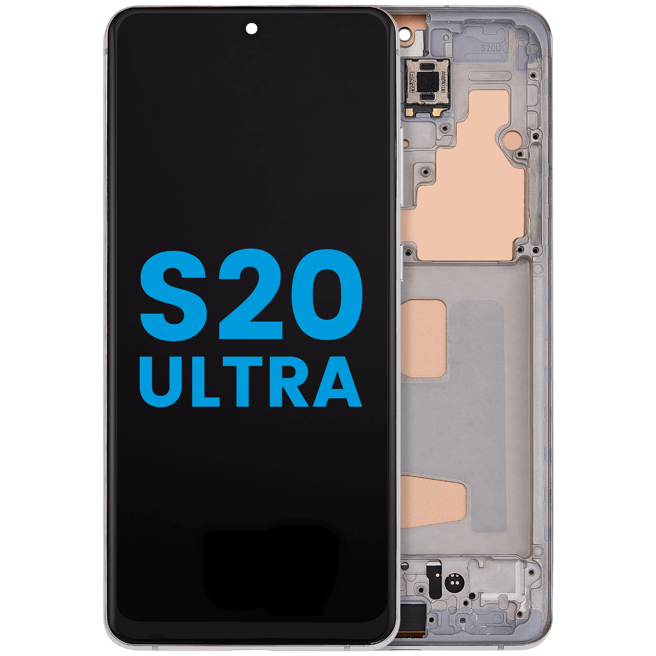 LCD Assembly With Frame (Without FingerPrint Sensor) For Samsung Galaxy S20 Ultra 5G (Aftermarket: Incell) (Cloud White)