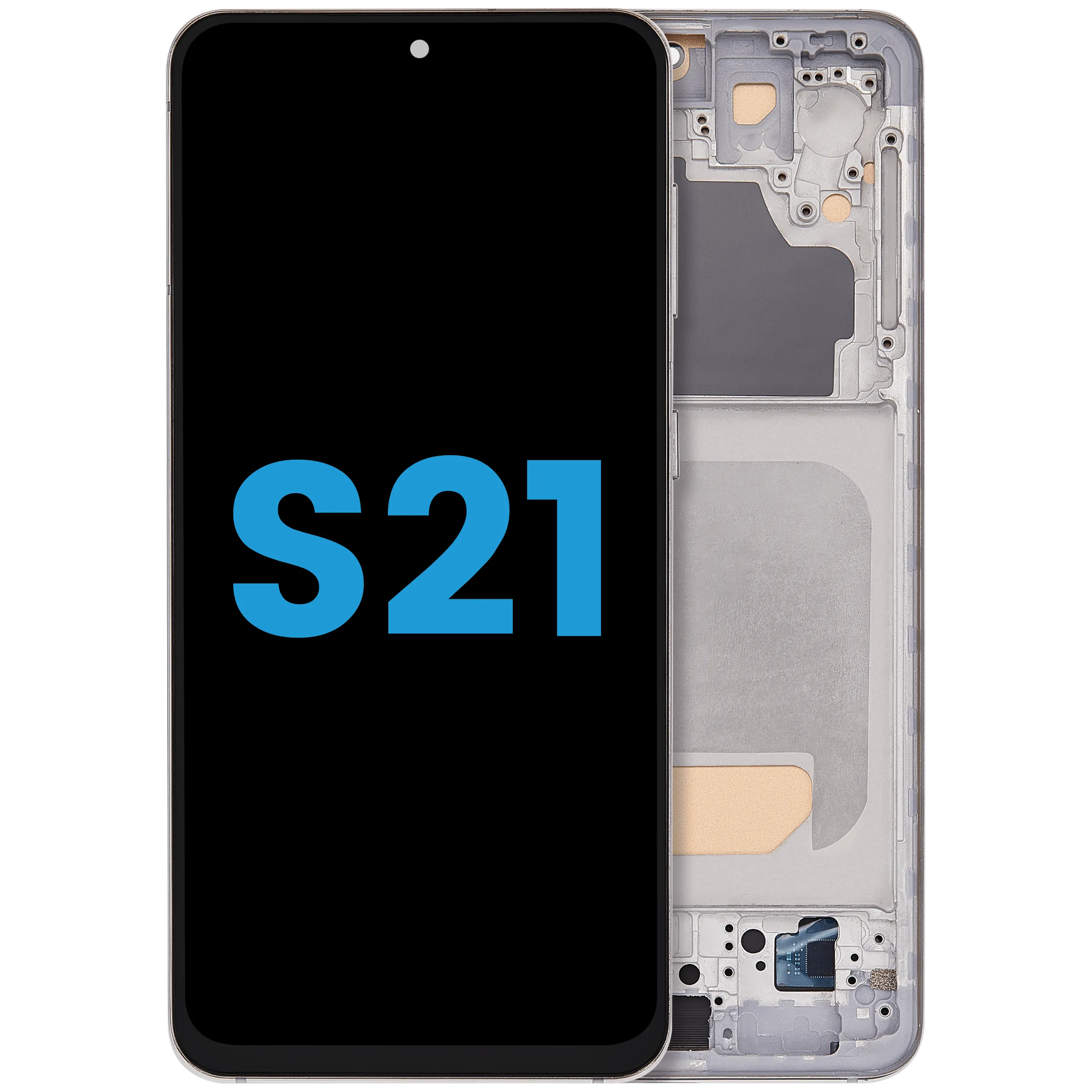 LCD Assembly With Frame (Without FingerPrint Sensor) For Samsung Galaxy S21 5G (Aftermarket: Incell) (Phantom White)