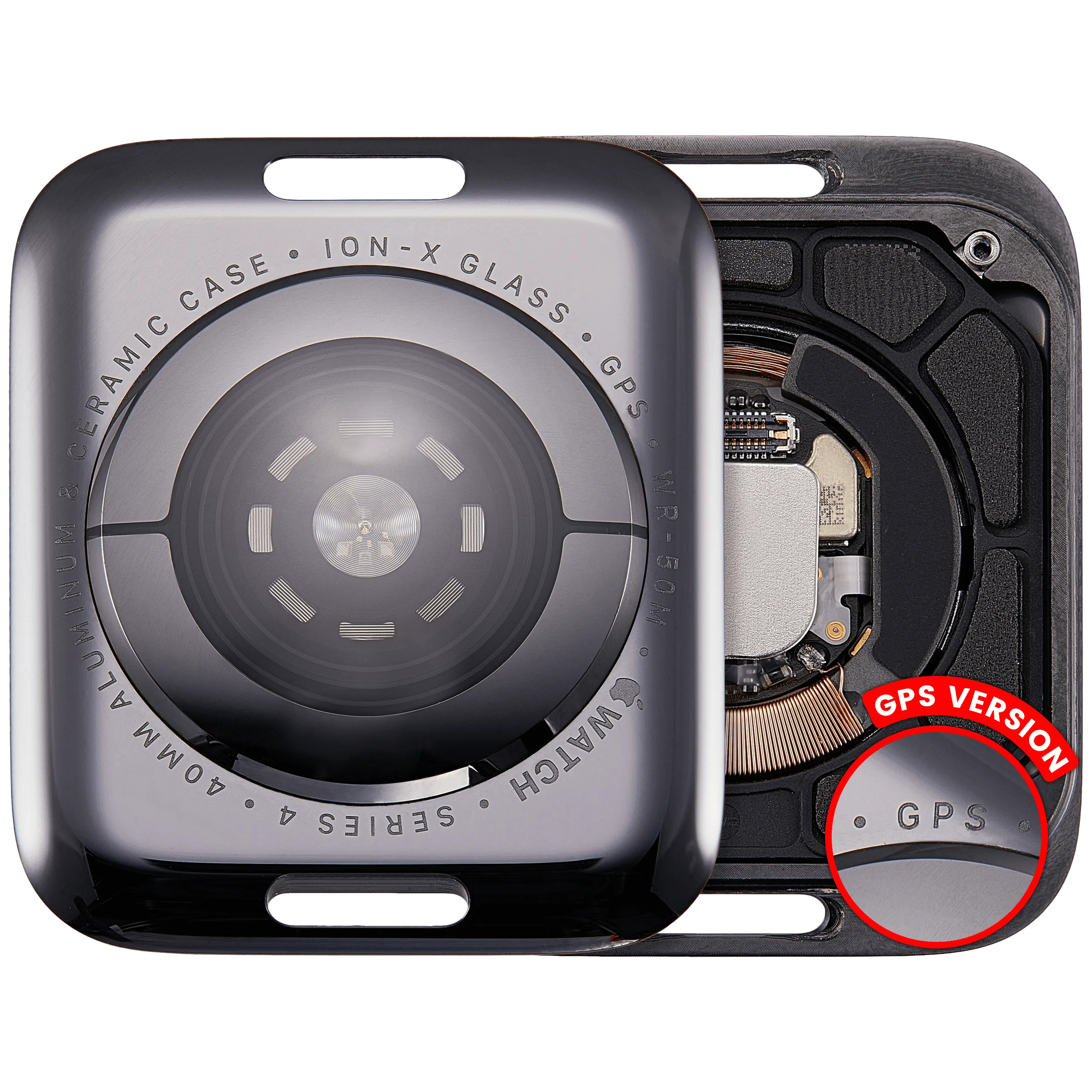 Back Cover Assembly For Watch Series 4 (40MM) (GPS Version) (Aluminum / Space Black)