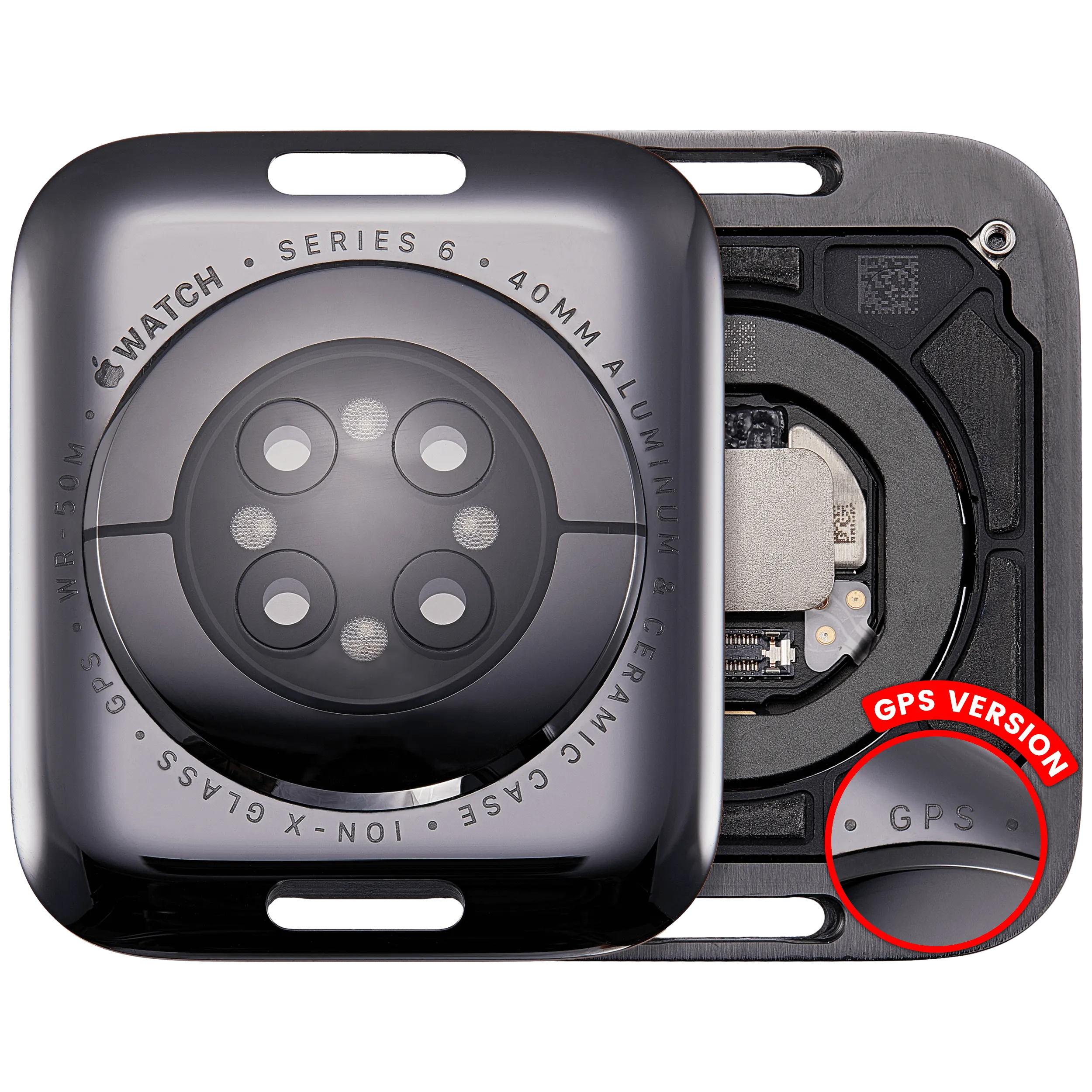 Back Cover Assembly For Watch Series 6 (40MM) (GPS Version) (Aluminum / Space Black)