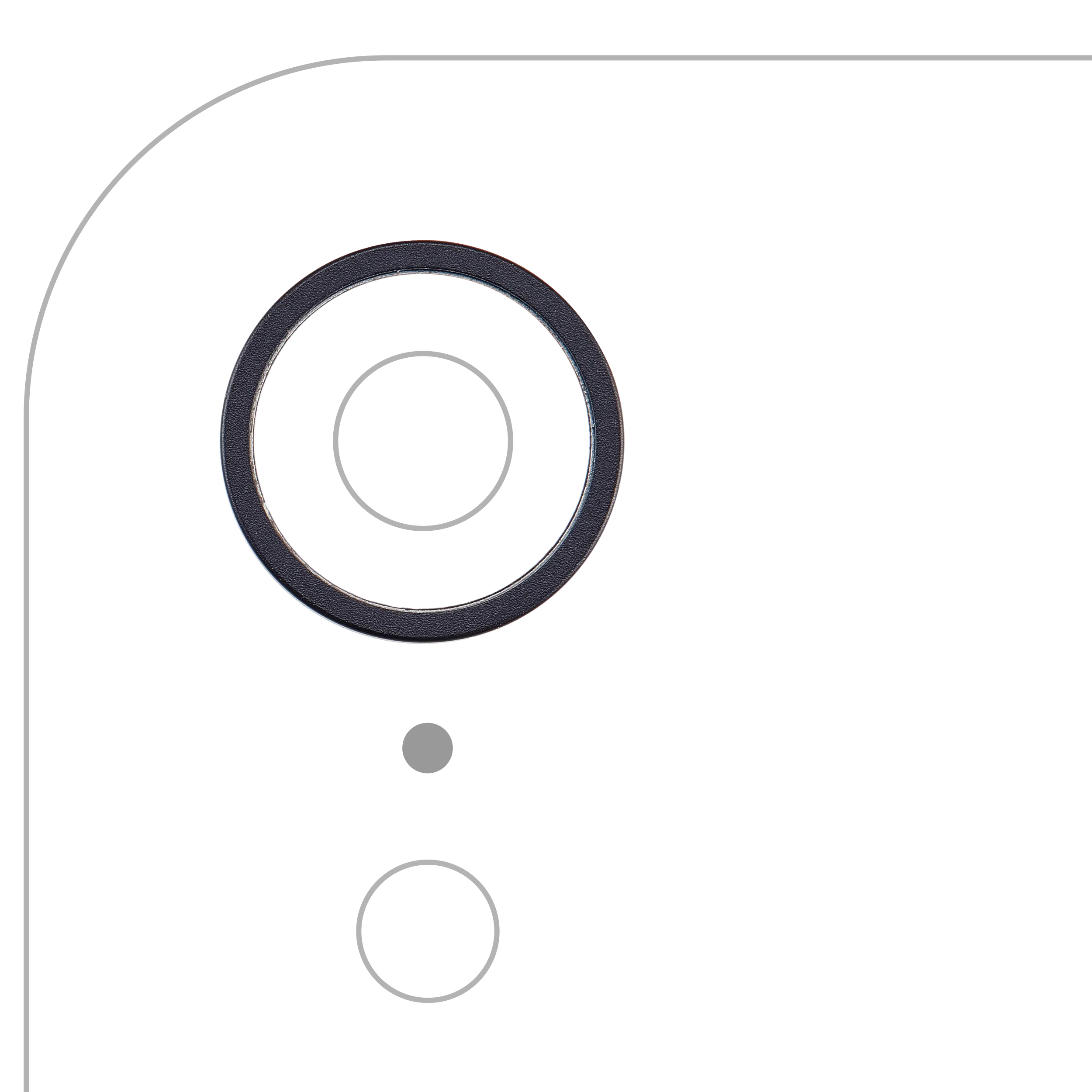 Back Camera Bezel Ring Only For iPhone XR (Black)