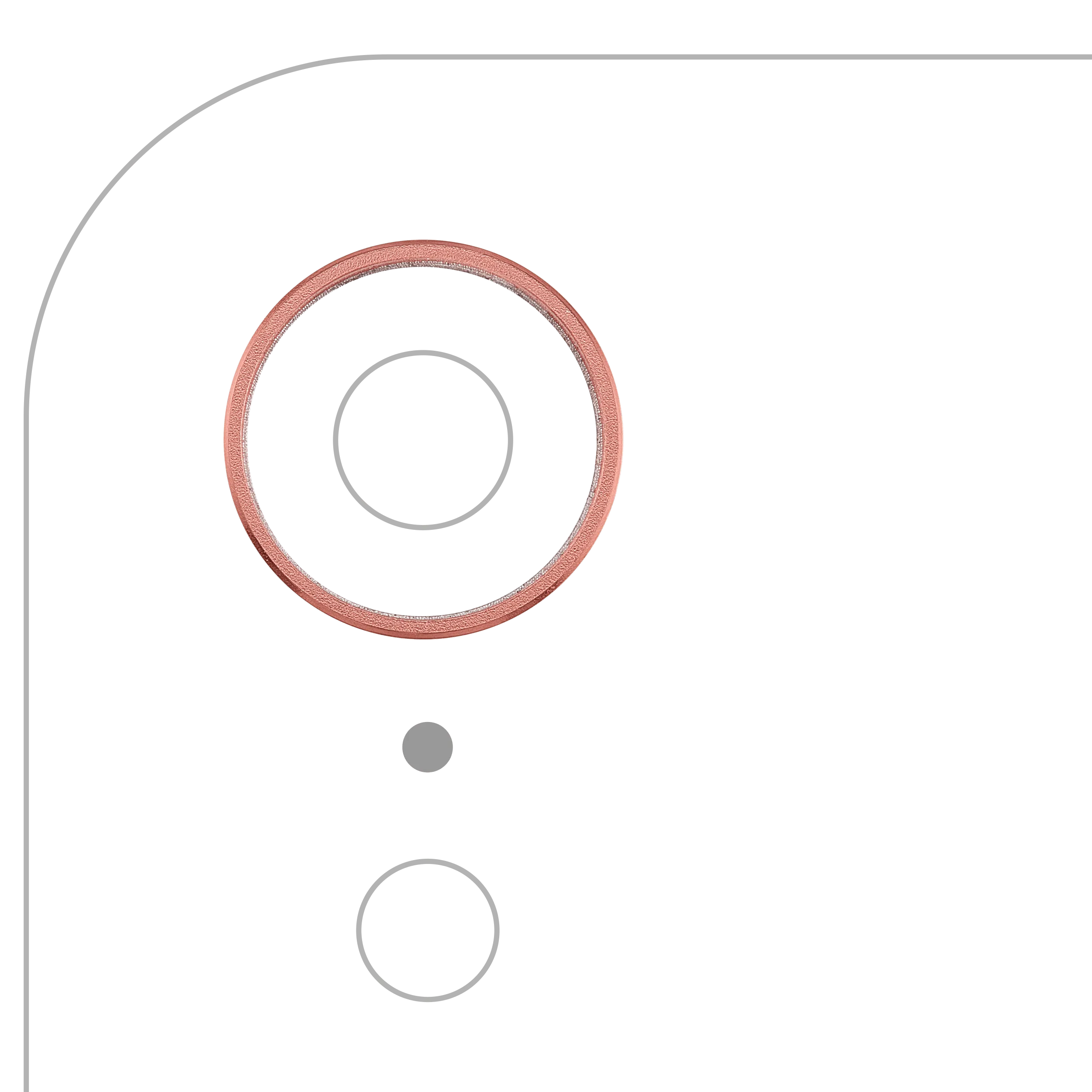 Back Camera Bezel Ring Only For iPhone XR (Coral)