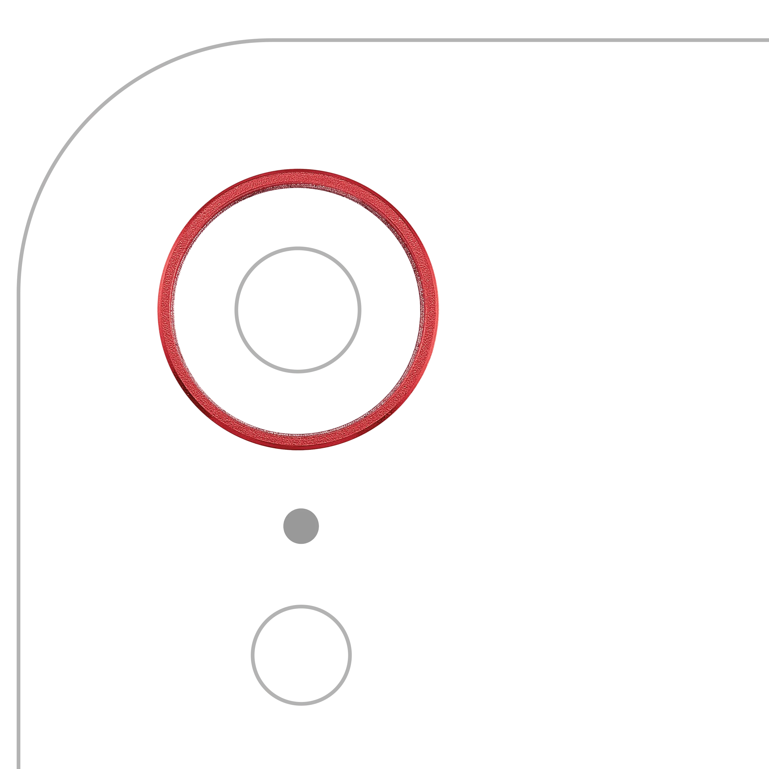 Back Camera Bezel Ring Only For iPhone XR (Red)