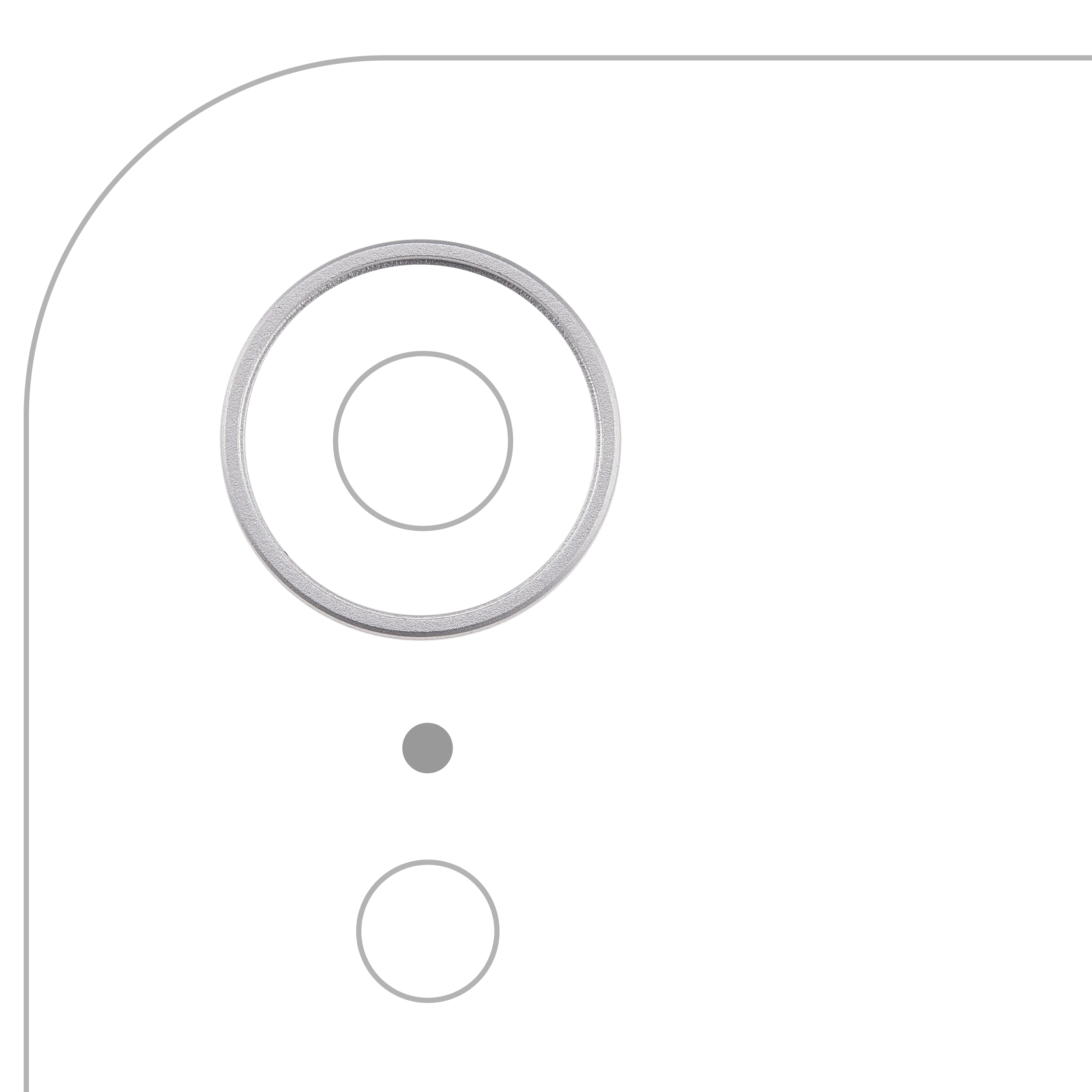 Back Camera Bezel Ring Only For iPhone XR (White)