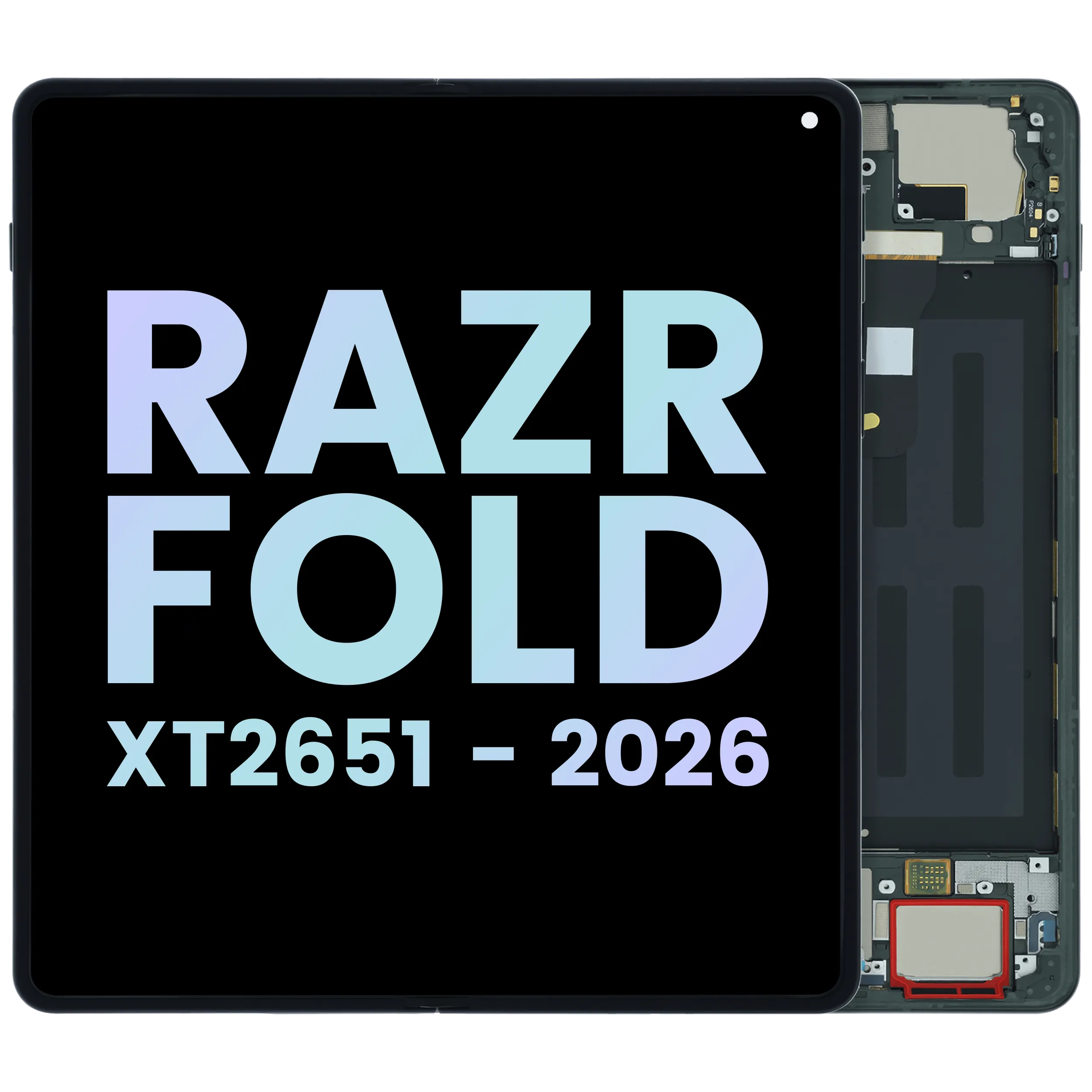 Complete OLED Display Assembly For Motorola Razr Fold (XT2651 / 2026) (Genuine OEM) (Blackened Blue)