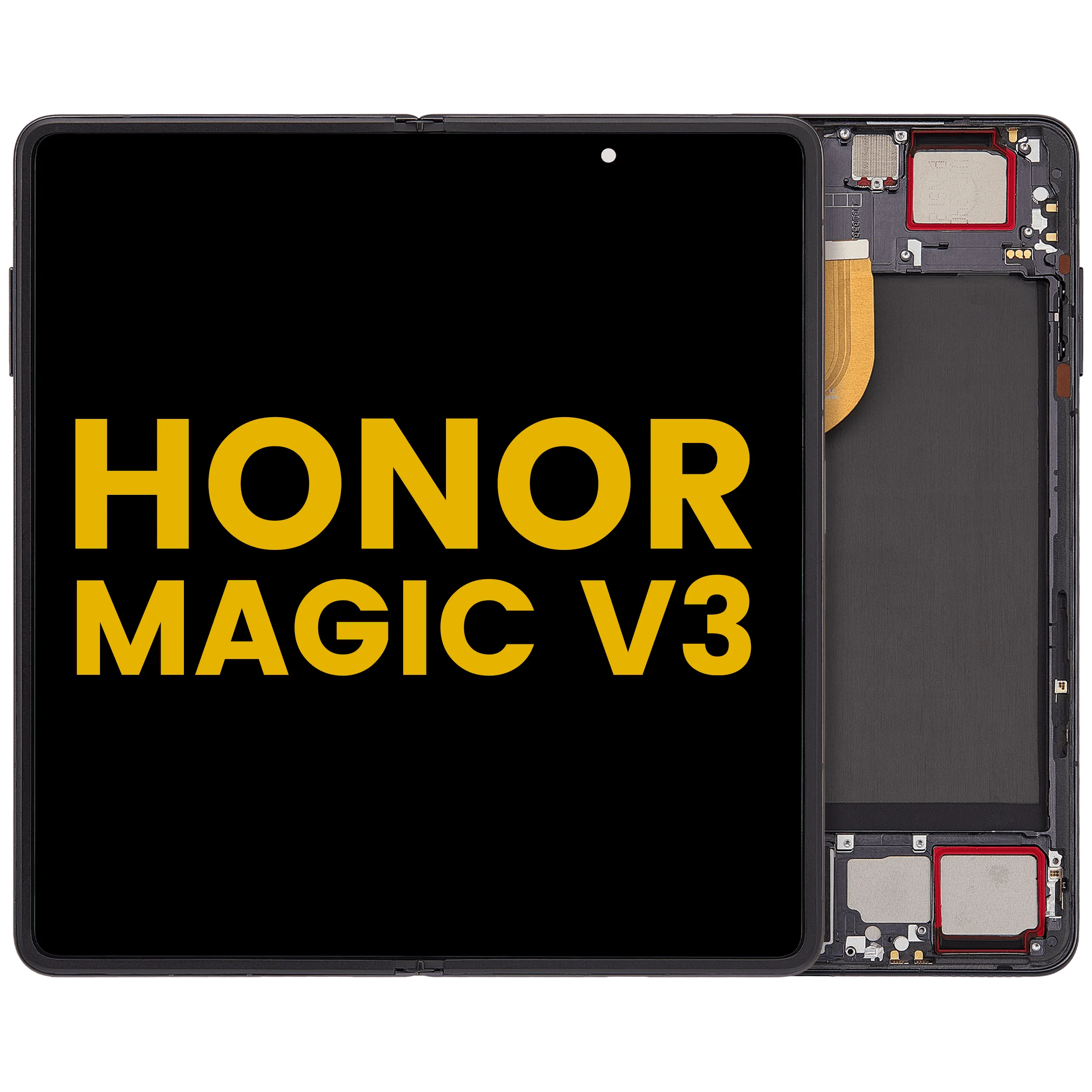 Inner OLED Assembly With Frame Compatible For Honor Magic V3 (Refurbished) (Velvet Black)