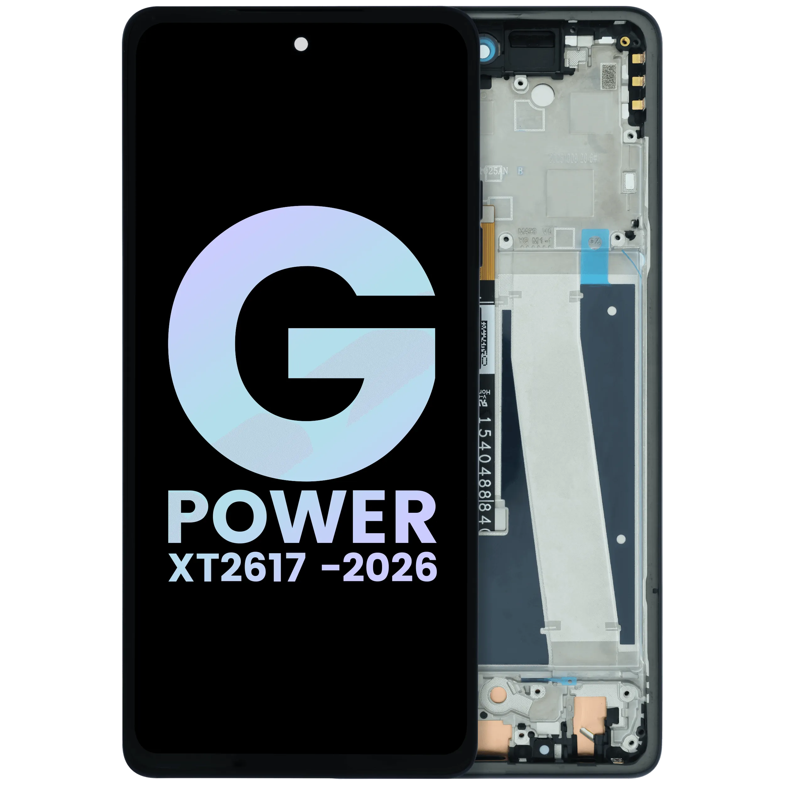 OLED Assembly With Frame For Motorola Moto G Power (XT2617 / 2026) (Genuine OEM) (Evening Blue)
