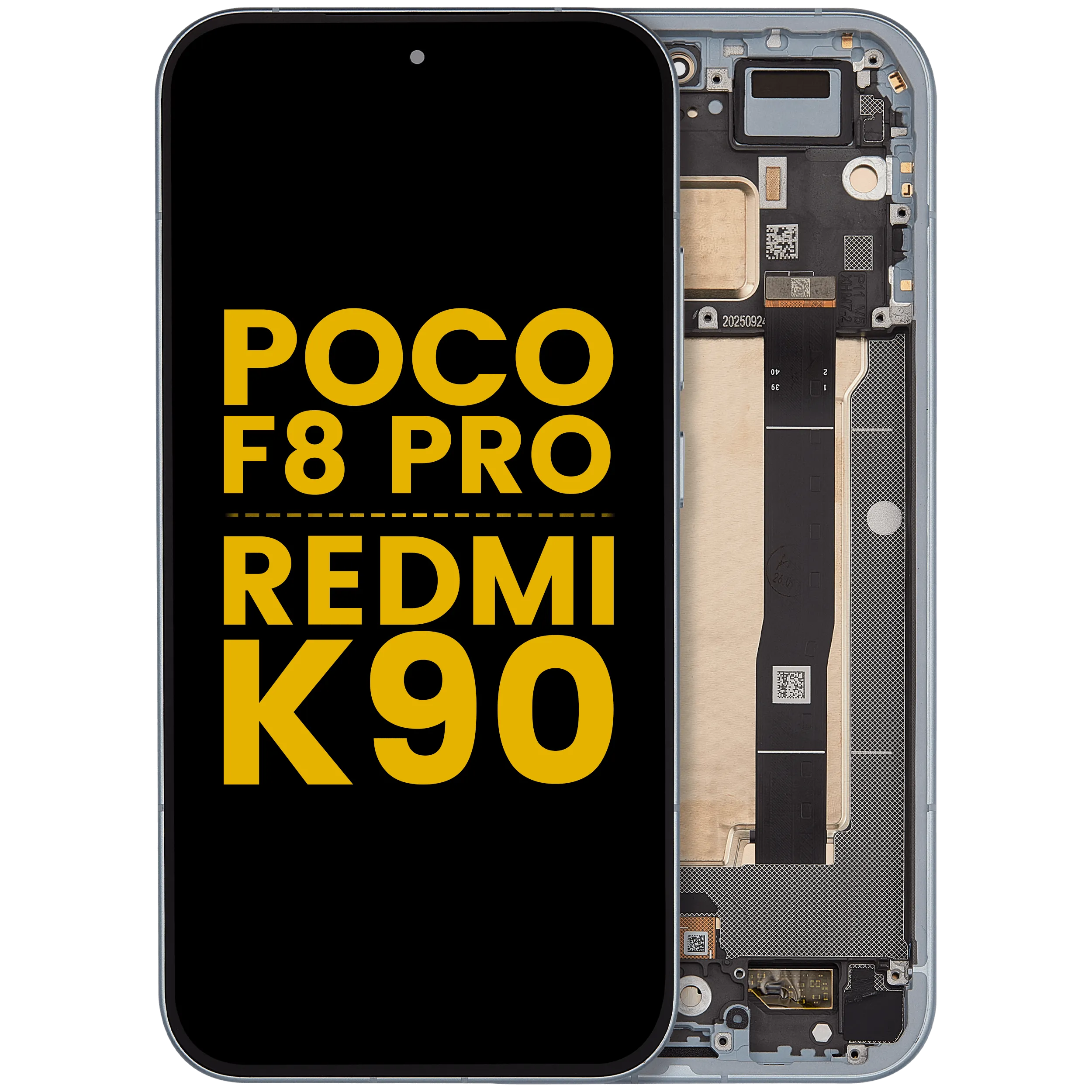 OLED Assembly With Frame For Poco F8 Pro / Redmi K90 (Refurbished) (Blue)
