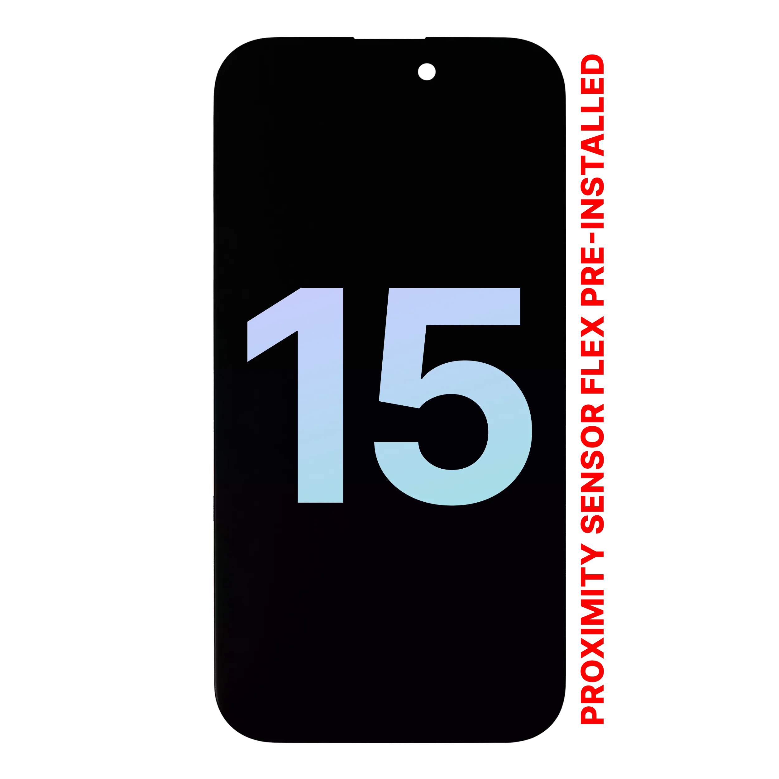 OLED Assembly With Proximity Sensor Flex Pre-Installed For iPhone 15 (Service Pack)