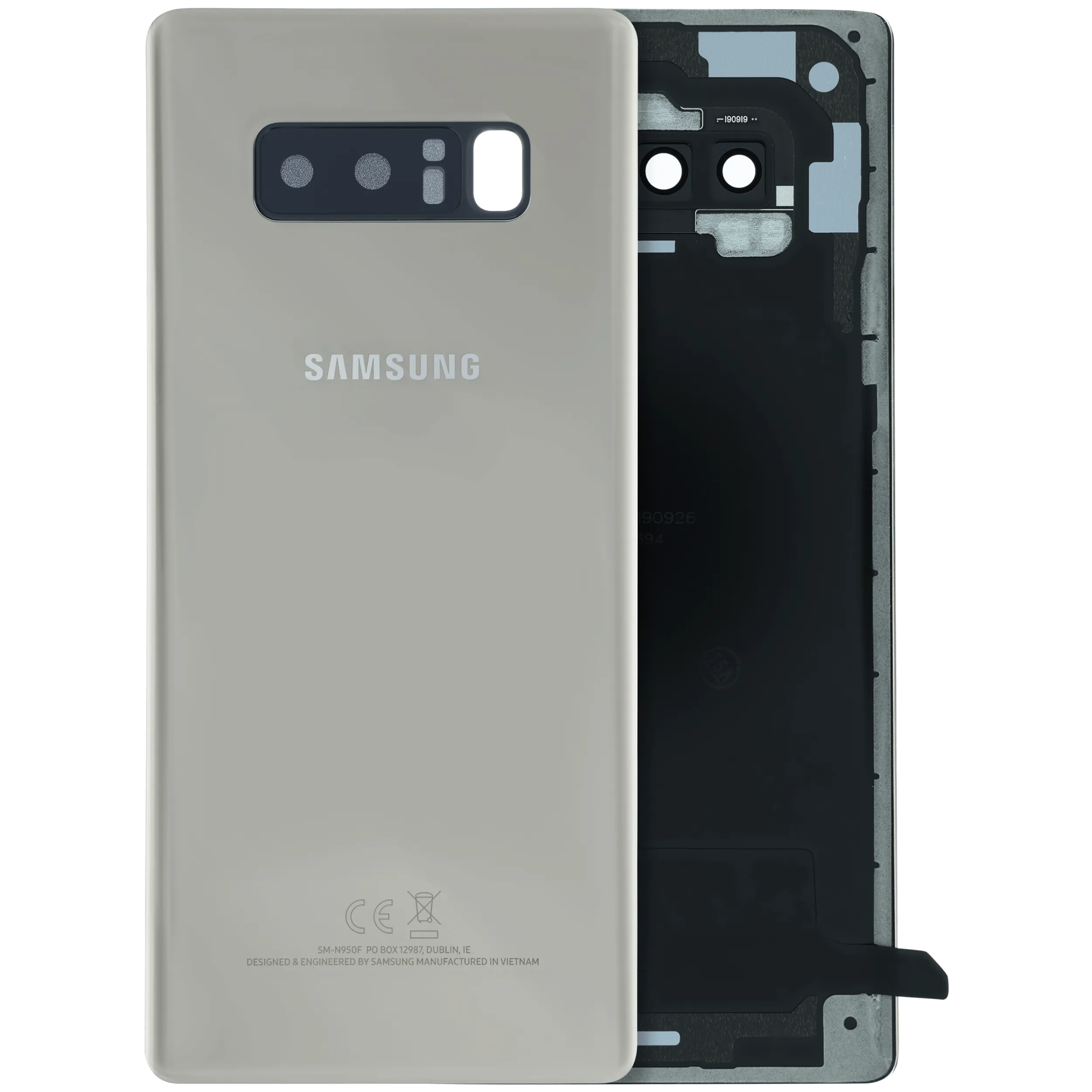 Back Cover Glass With Camera Lens For Samsung Galaxy Note 8 (Service Pack) (Gold)