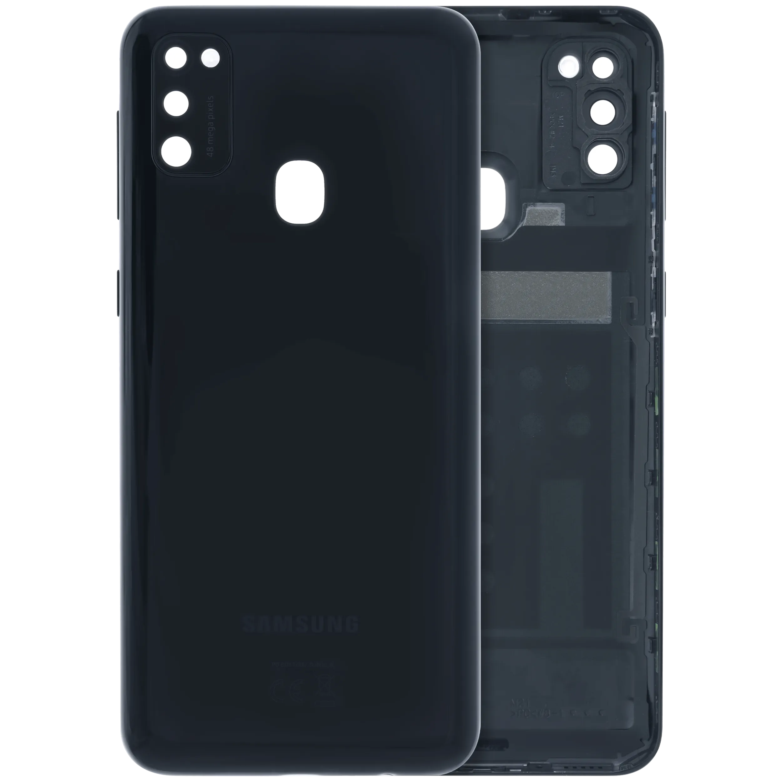 Back Cover With Camera Lens For Samsung Galaxy M21 (M215 / 2020) (Service Pack) (Black)