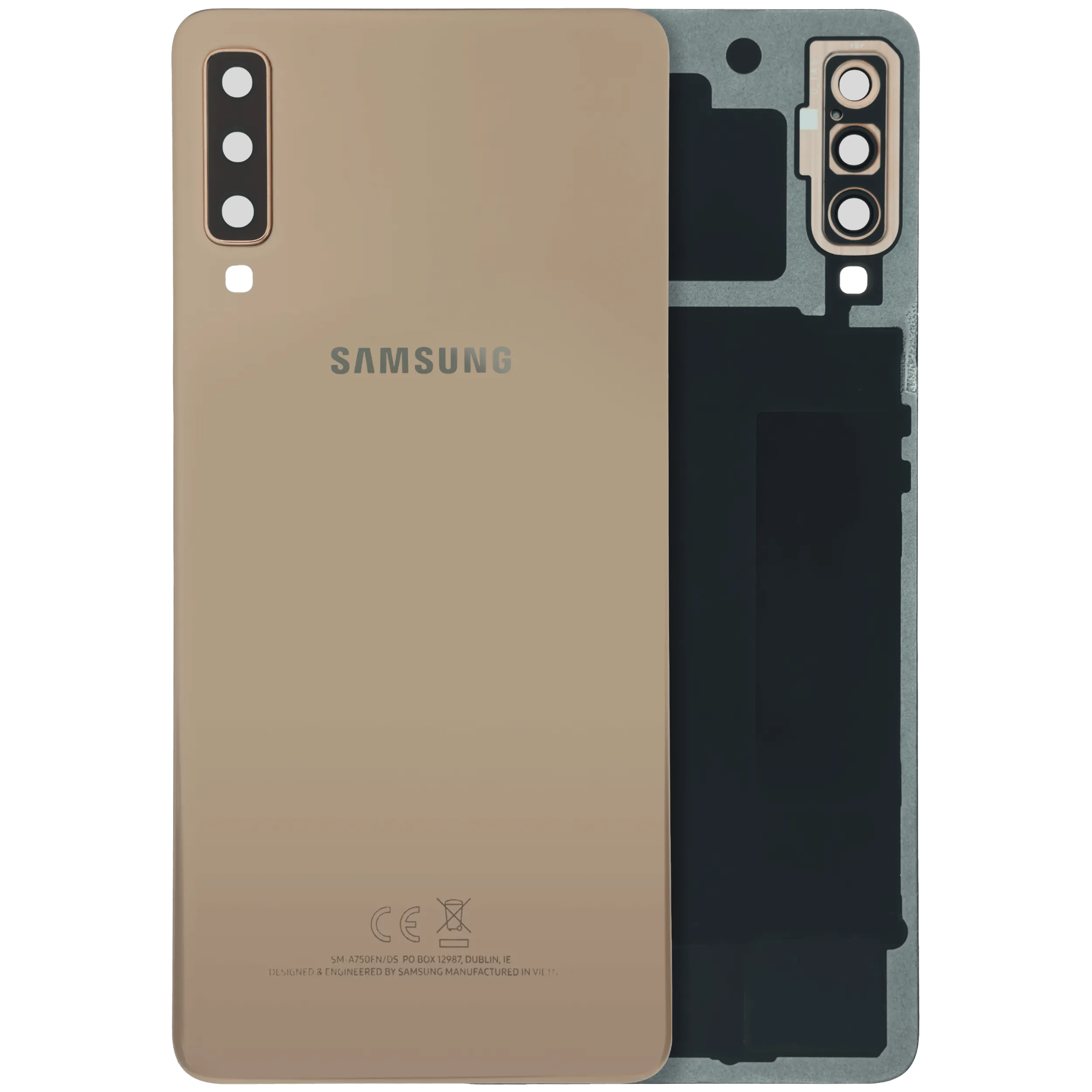 Back Cover With Camera Lens For Samsung Galaxy A7 (A750 / 2018) (Service Pack) (Gold)