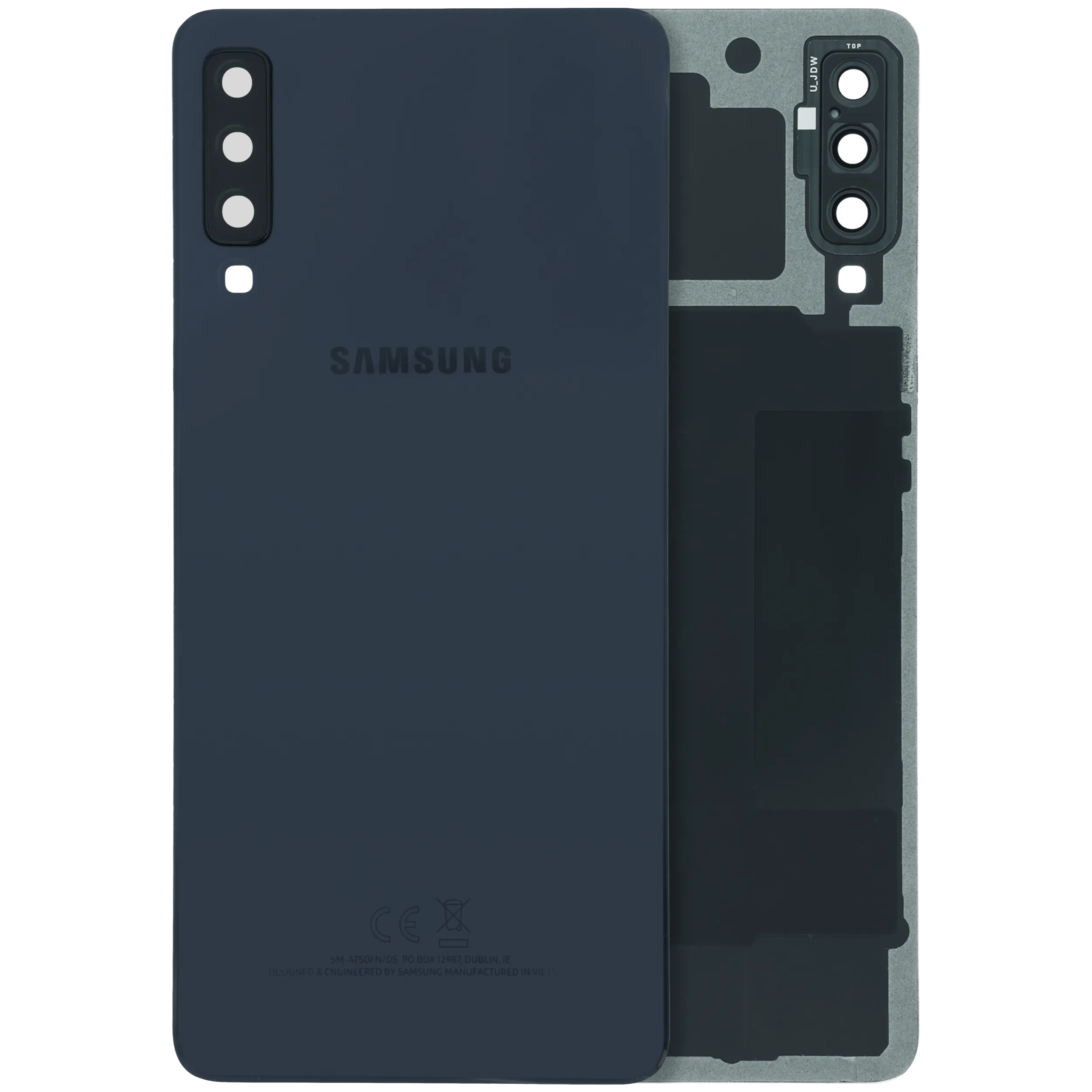Back Cover With Camera Lens For Samsung Galaxy A7 (A750 / 2018) (Service Pack) (Black)