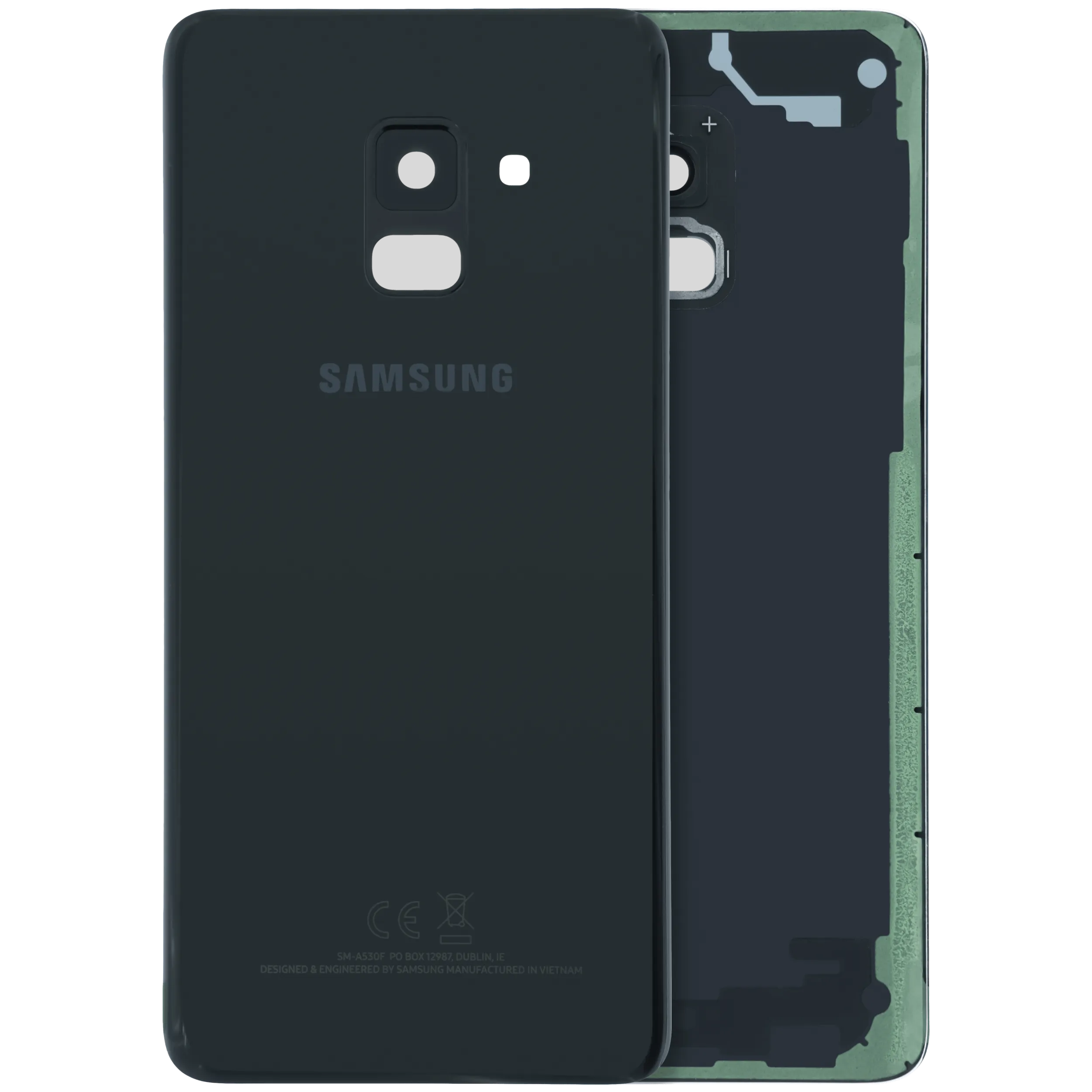 Back Cover With Camera Lens For Samsung Galaxy A8 (A530 / 2018) (Service Pack) (Black)