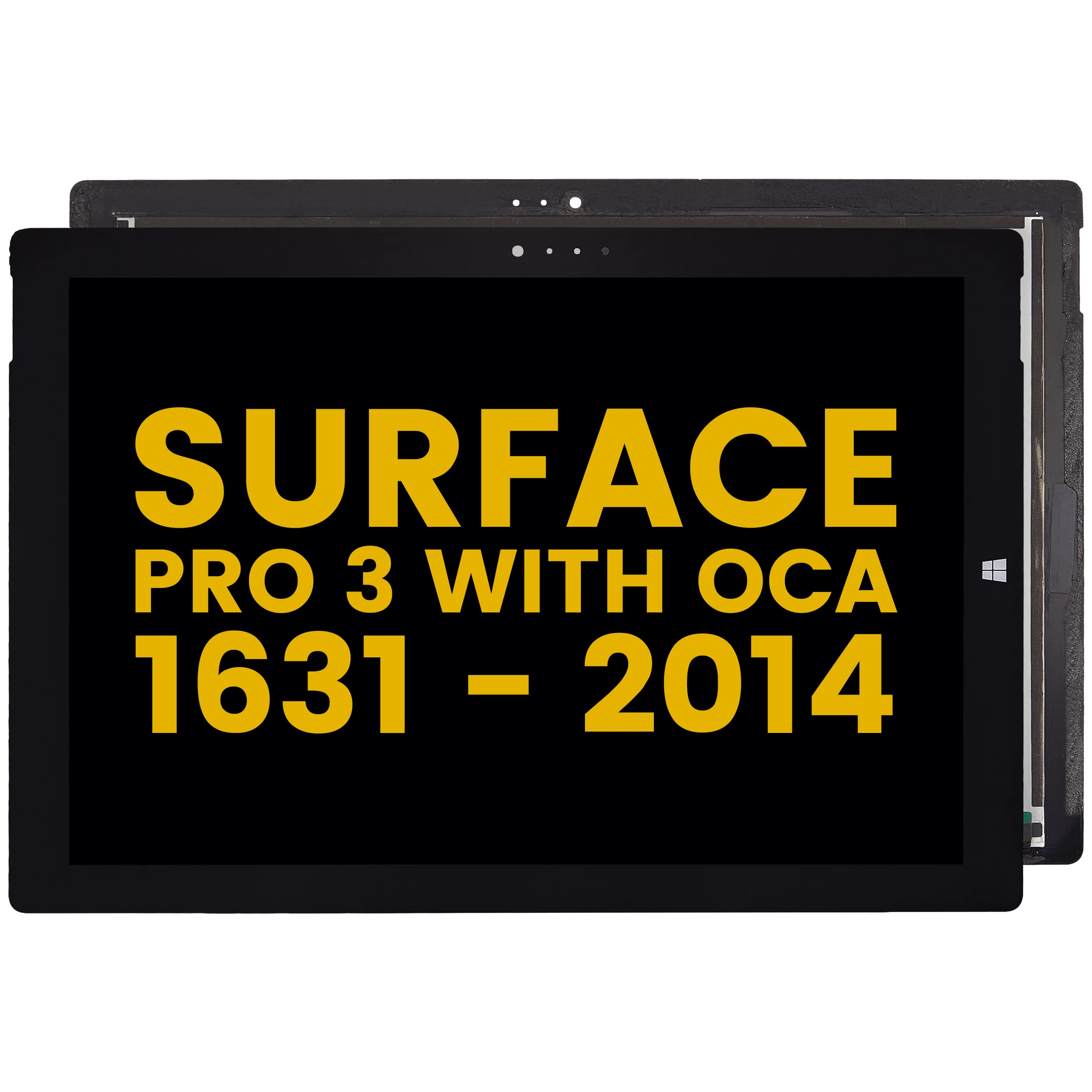 Digitizer With Flex Cable Compatible For Microsoft Surface Pro 3 with OCA (1631) (Refurbished) (Black)