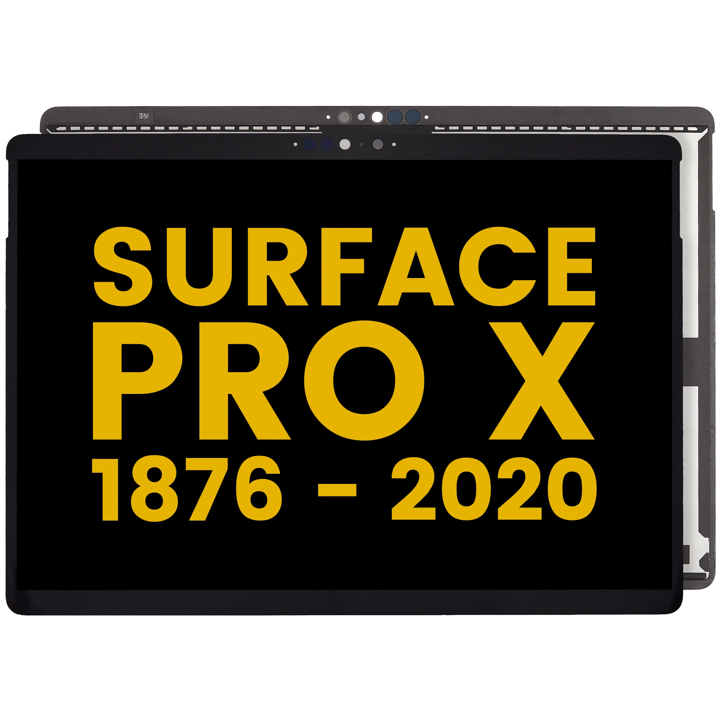 Digitizer With Flex Cable Compatible For Microsoft Surface Pro X (1876) (Refurbished) (Black)