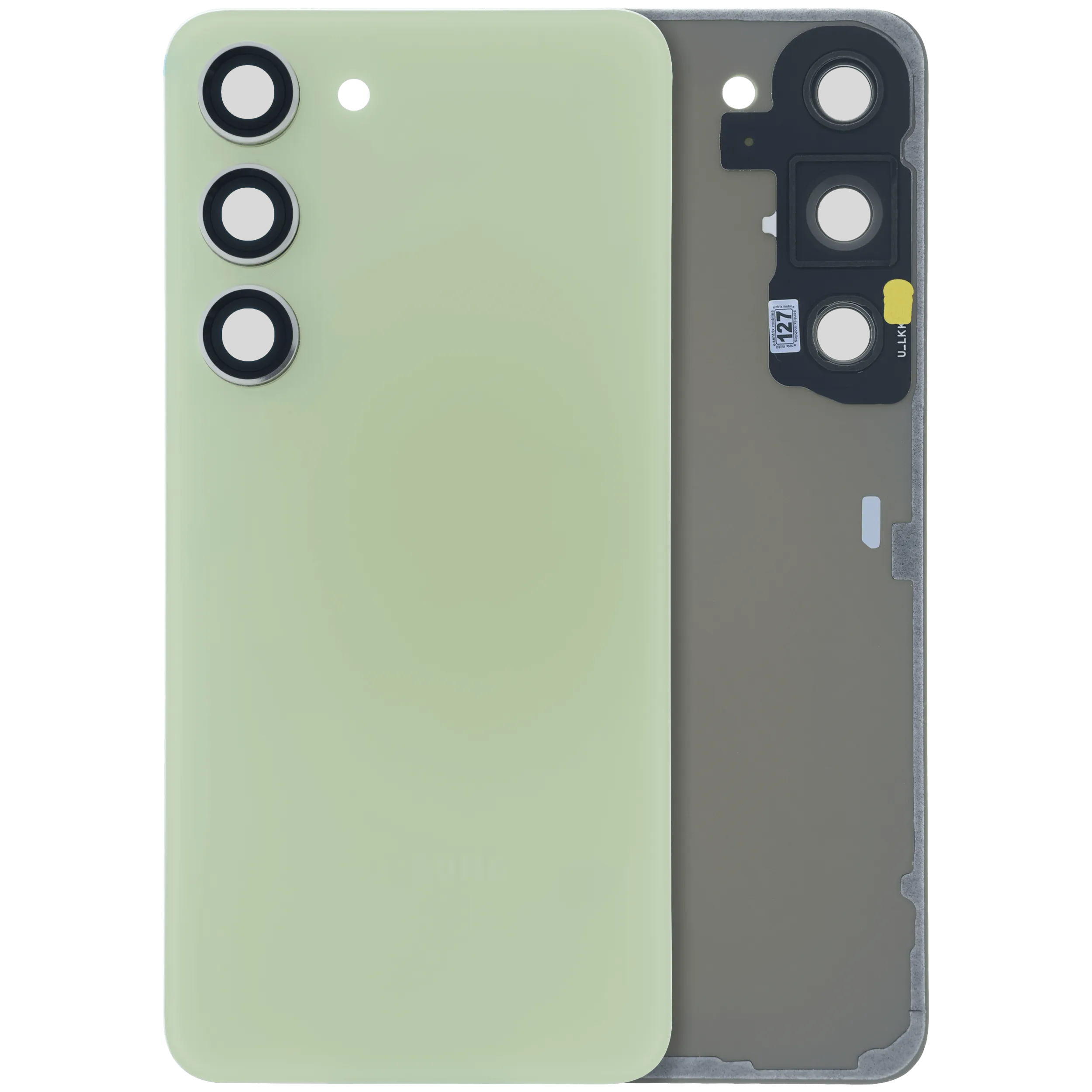 Back Cover Glass With Camera Lens For Samsung Galaxy S23 (Service Pack) (Lime)