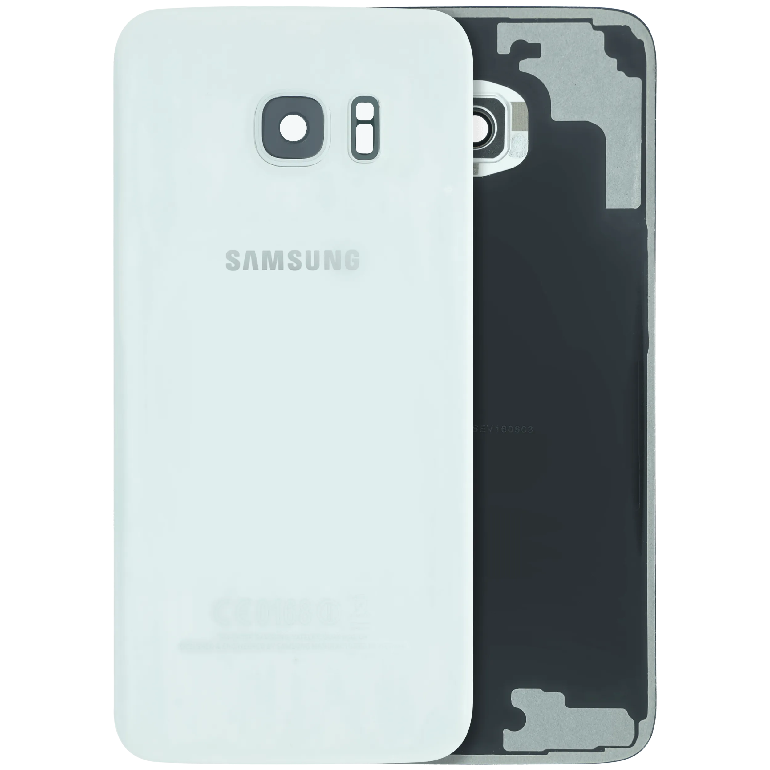 Back Cover Glass For Samsung Galaxy S7 Edge (Service Pack) (White)