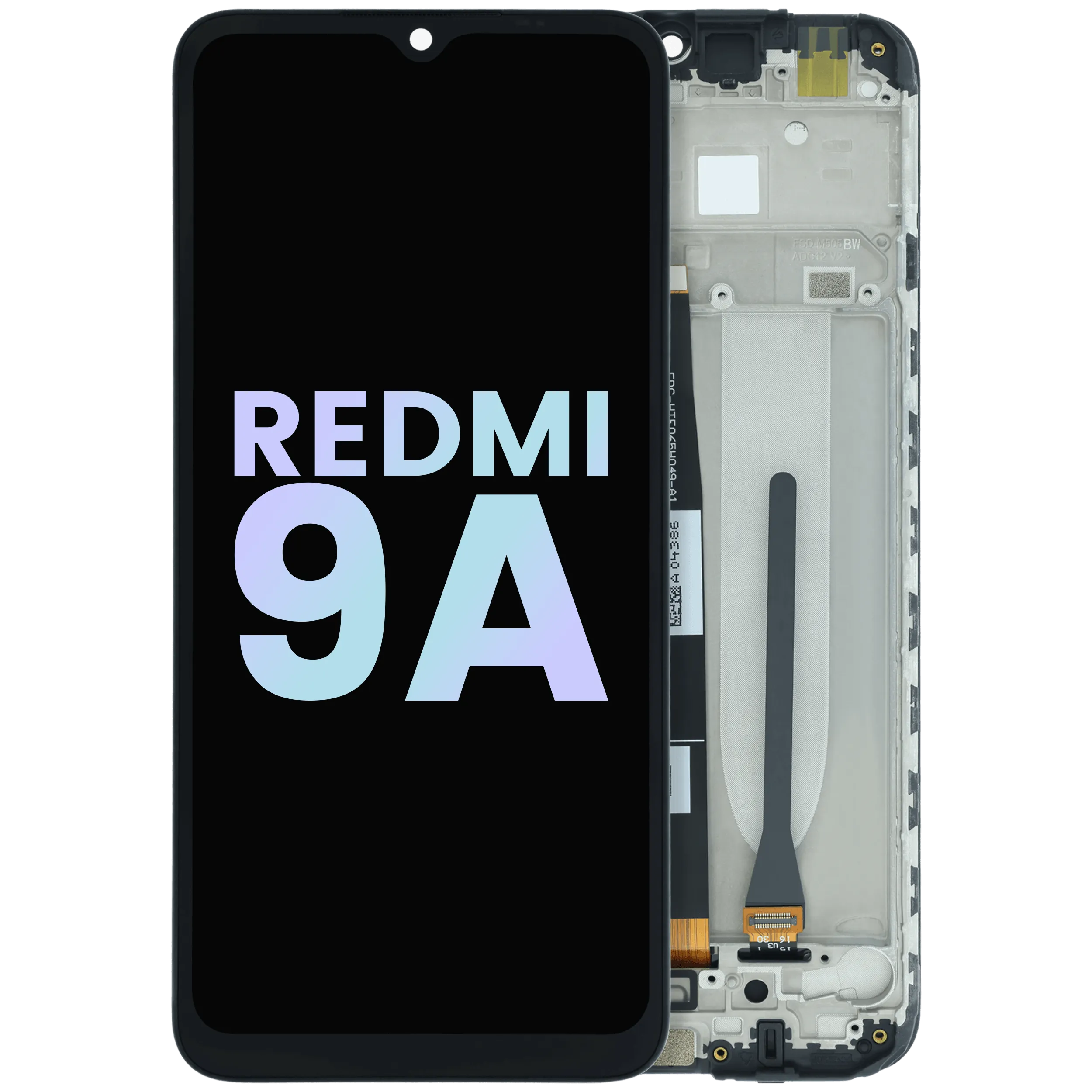 OLED Assembly With Frame For Xiaomi Redmi 9A (Genuine) (Black)