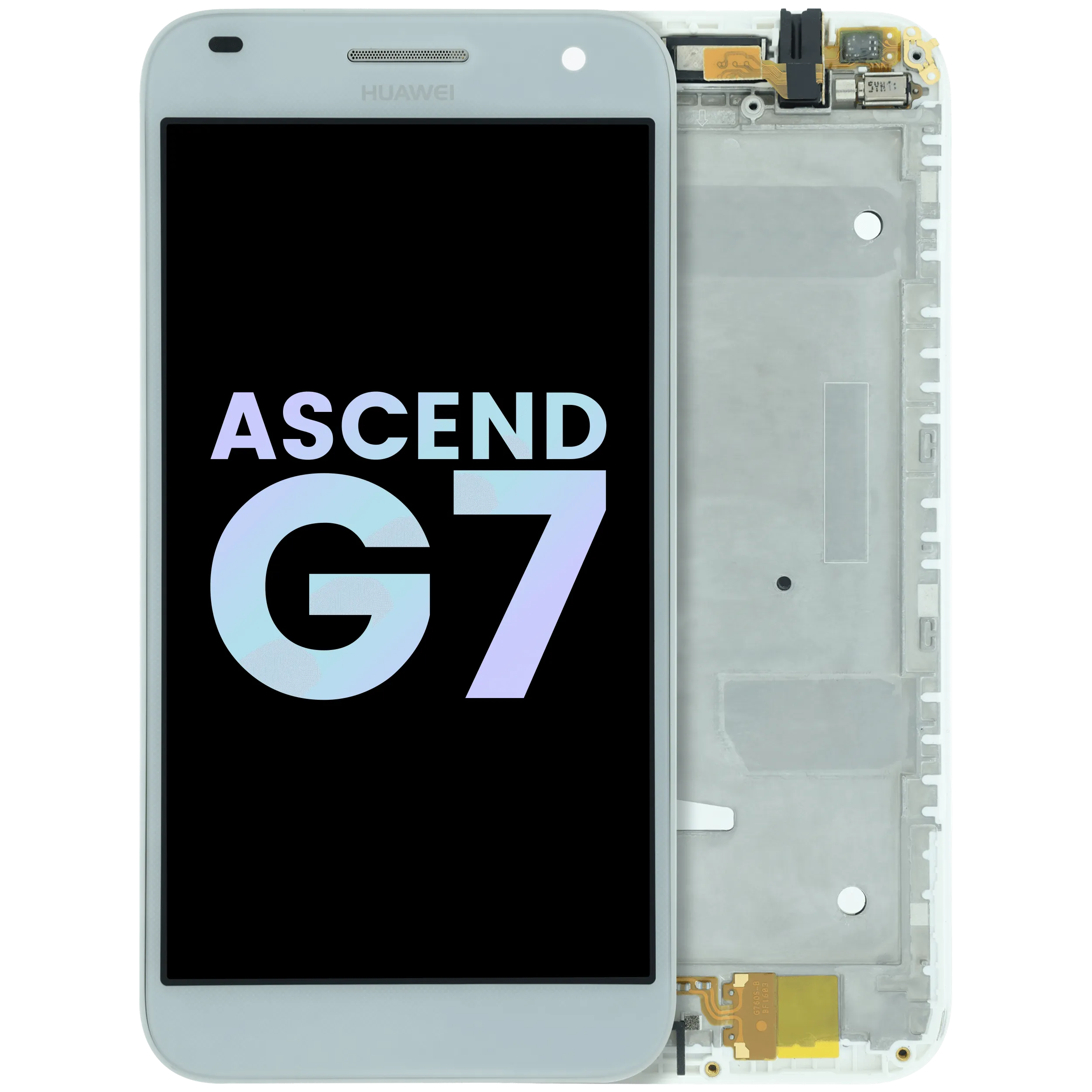 LCD Assembly With Frame For Huawei Ascend G7 G7-L01 (Huawei Genuine) (White)
