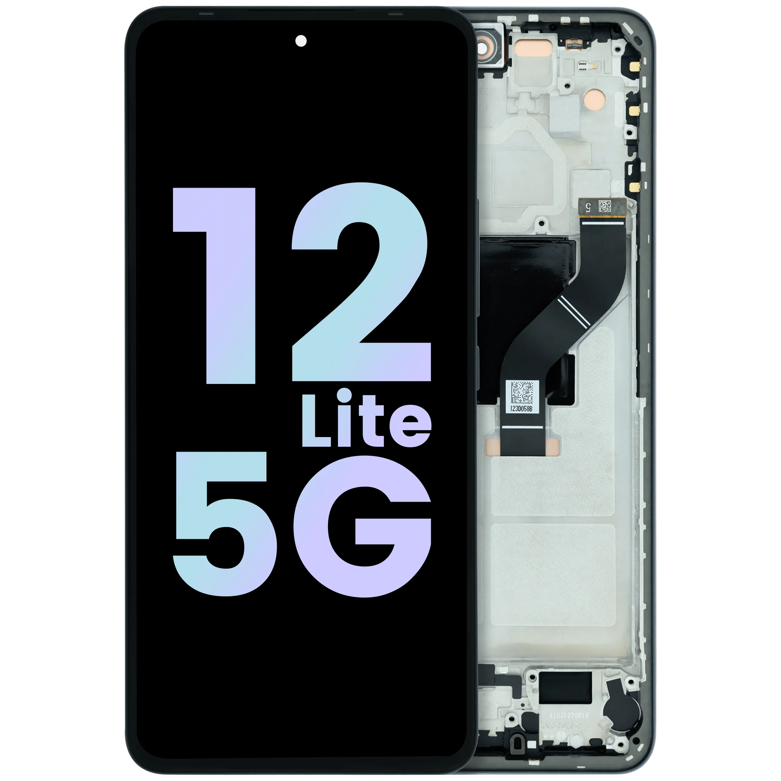 OLED Assembly With Frame For Xiaomi 12 Lite 5G (Genuine) (Black)