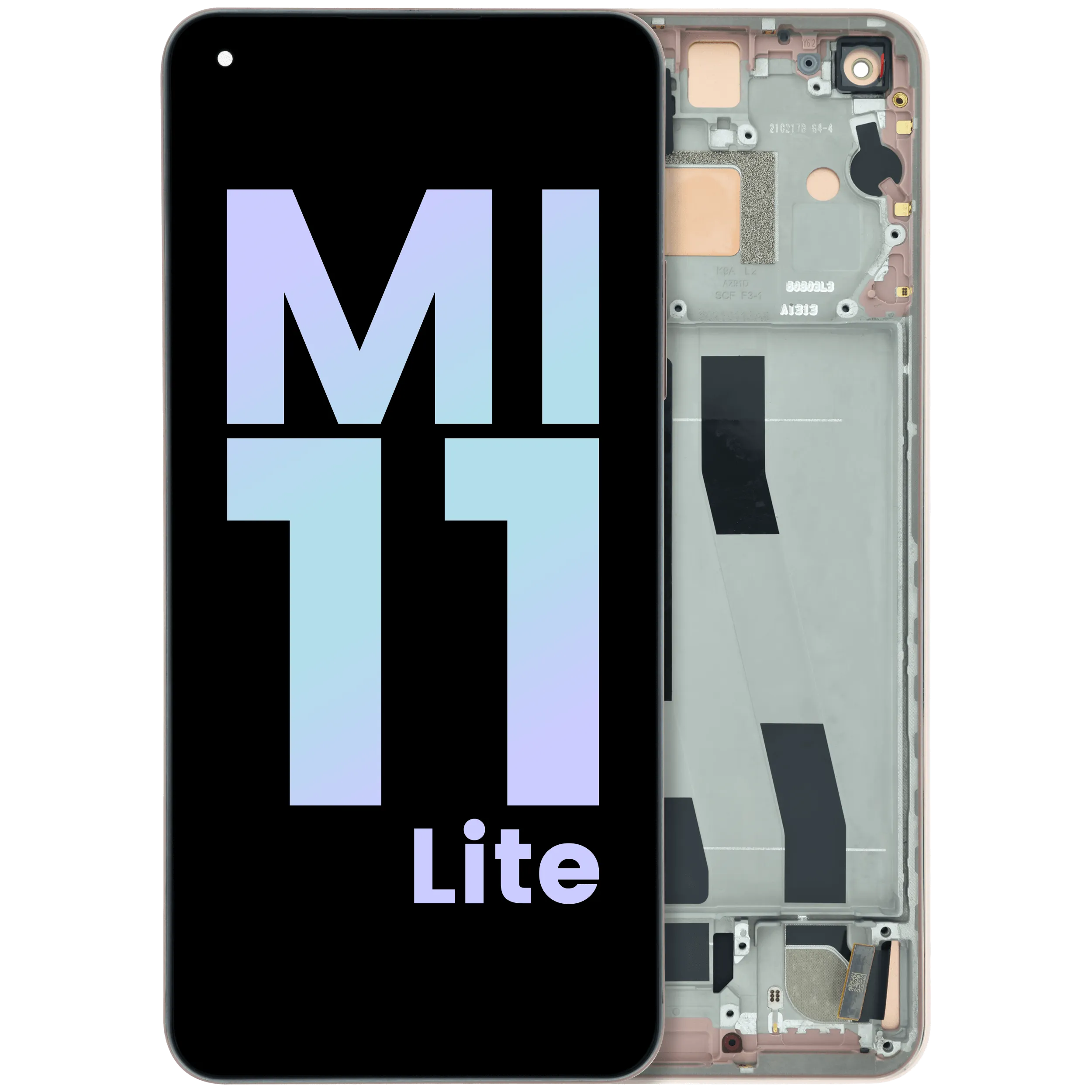 OLED Assembly With Frame For Xiaomi Mi 11 Lite (Genuine) (Pink)