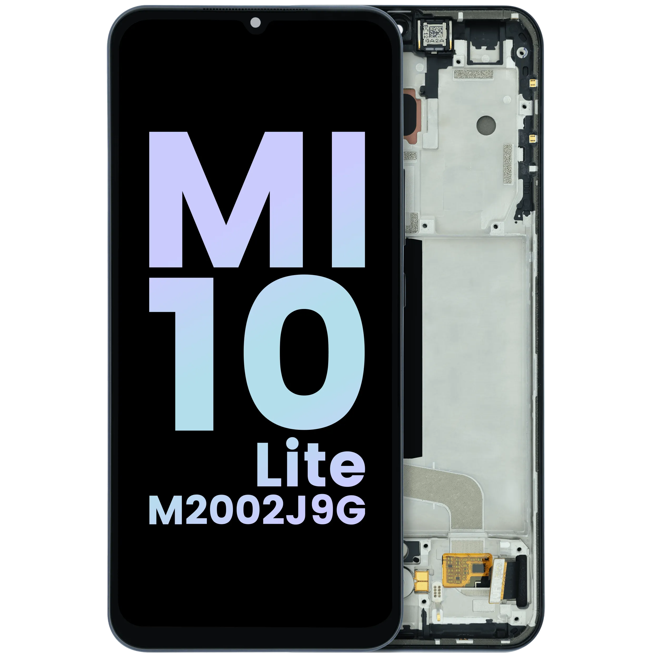 OLED Assembly With Frame For Xiaomi Mi 10 Lite M2002J9G (Genuine) (Gray)
