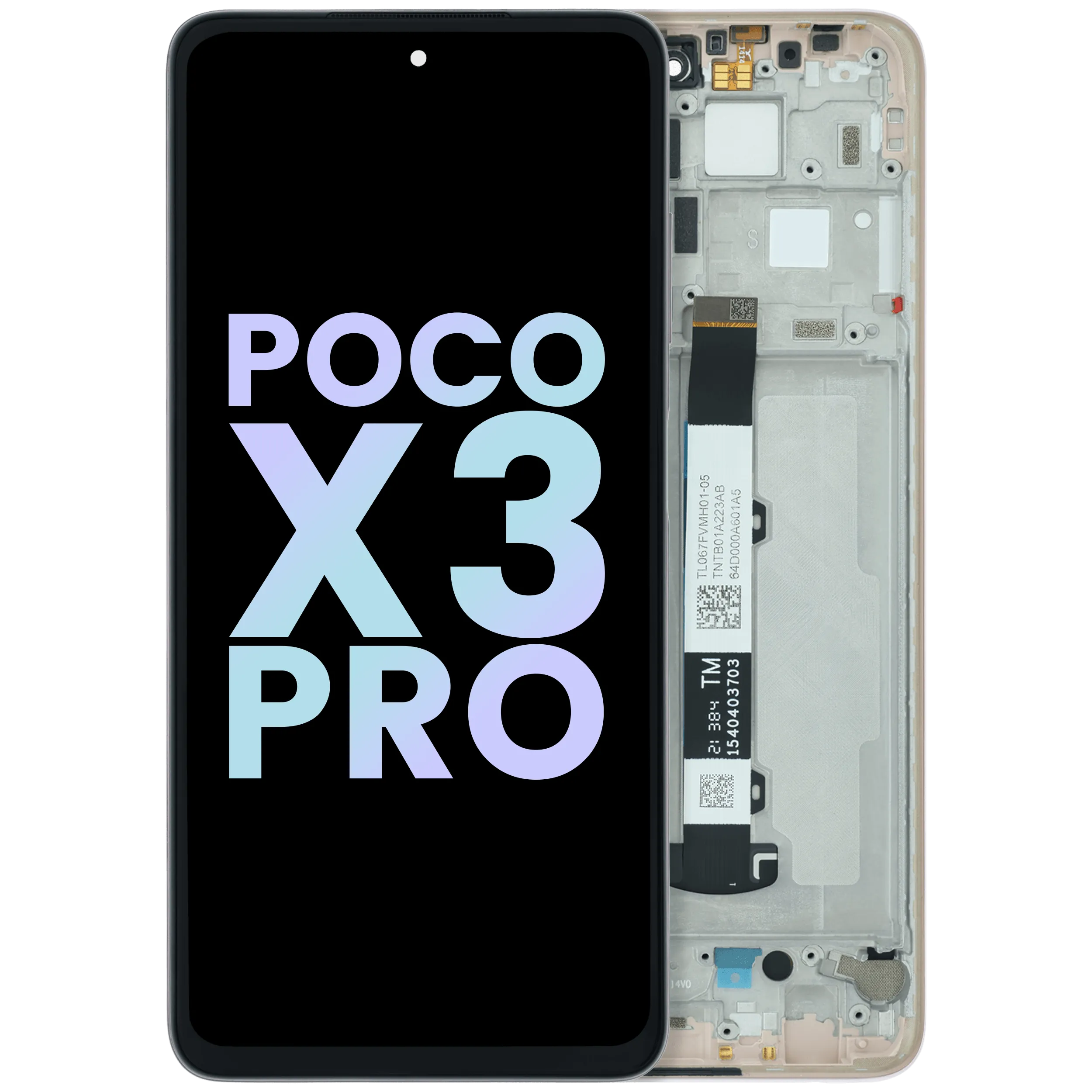 LCD Assembly With Frame For Xiaomi Poco X3 Pro (Genuine) (Gold)