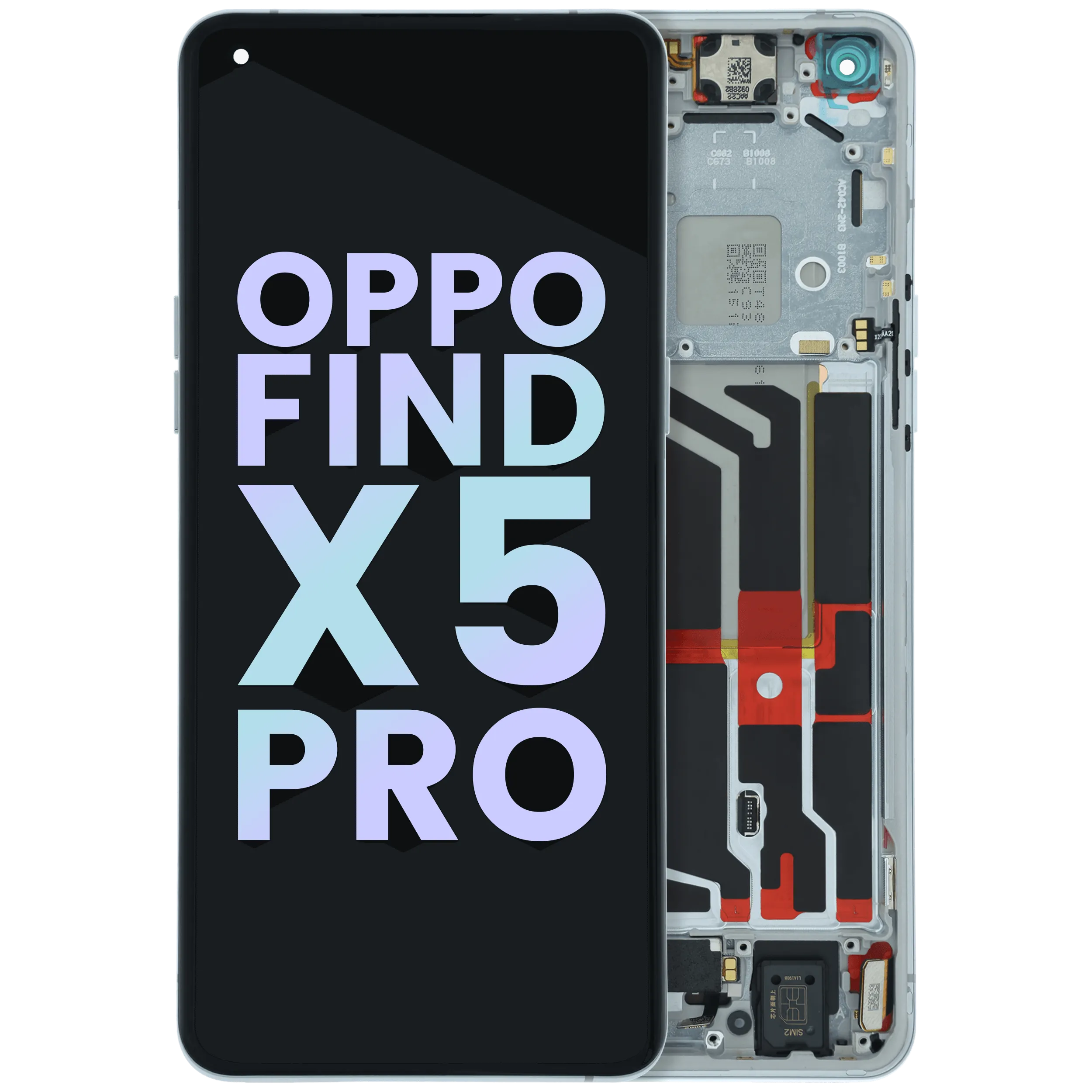 OLED Assembly With Frame For OPPO Find X5 Pro CPH2305 (Genuine) (White)