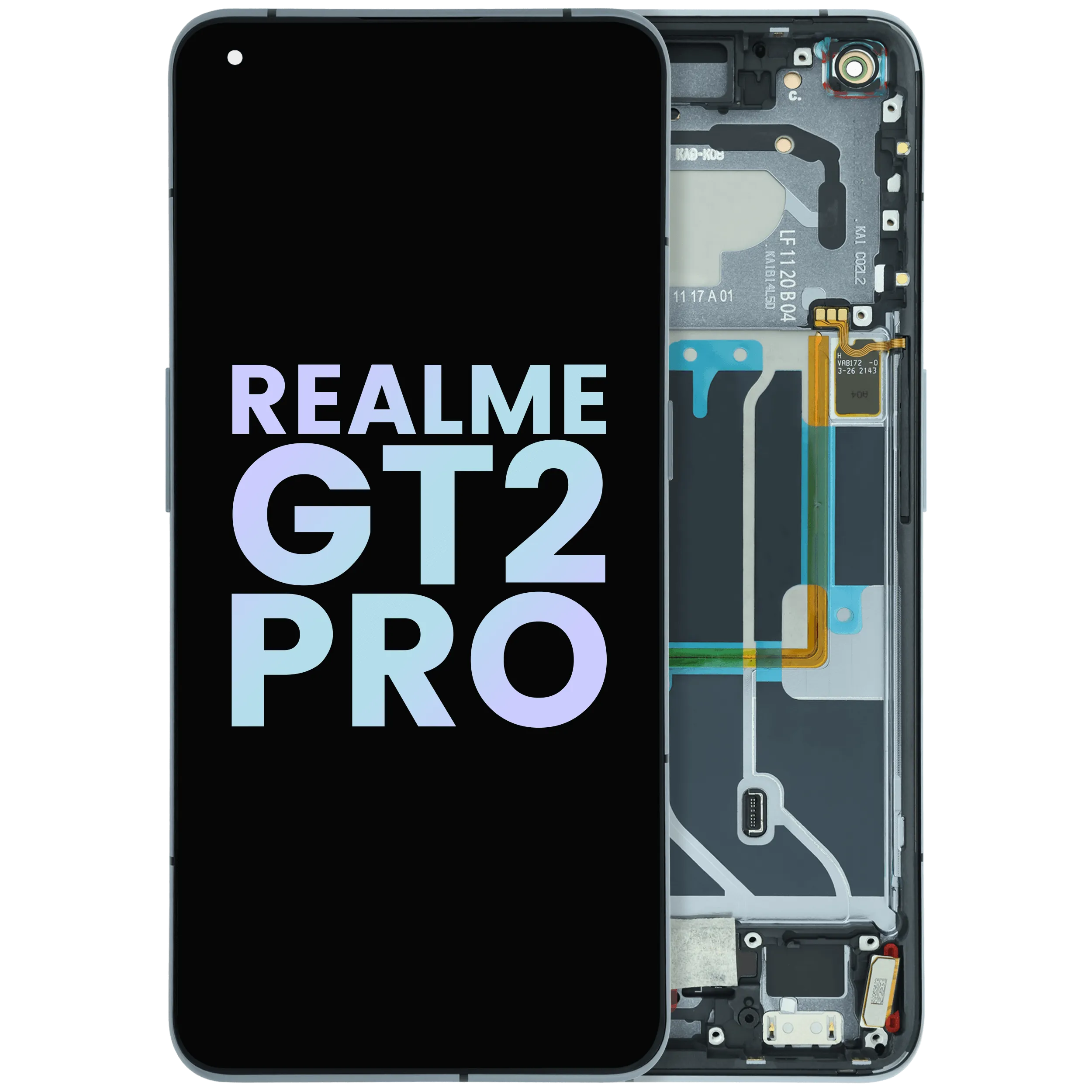 OLED Assembly With Frame For Realme GT2 Pro (Genuine) (Black)