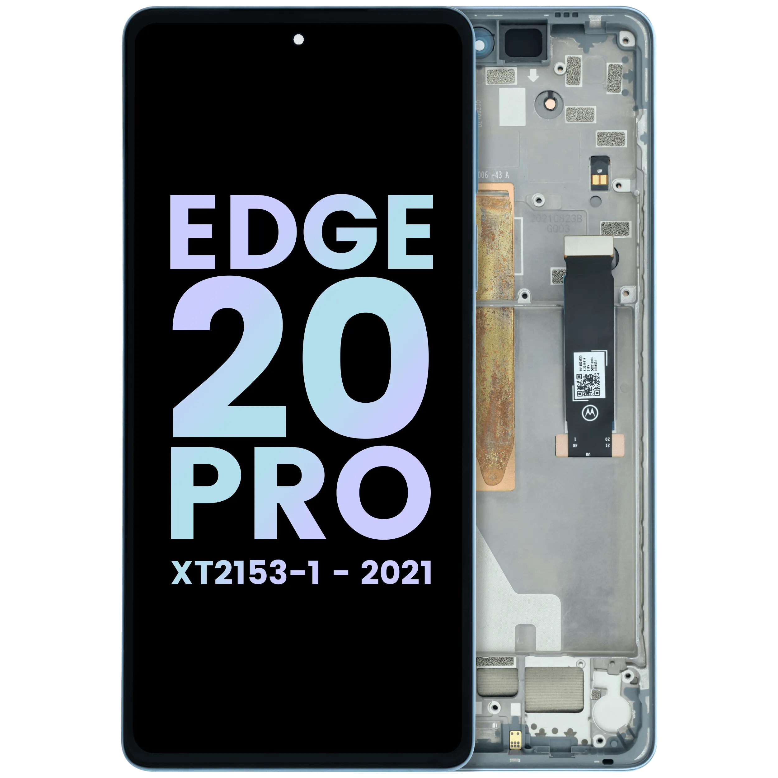 OLED Assembly With Frame For Motorola Edge 20 Pro XT2153 (Genuine OEM) (White)